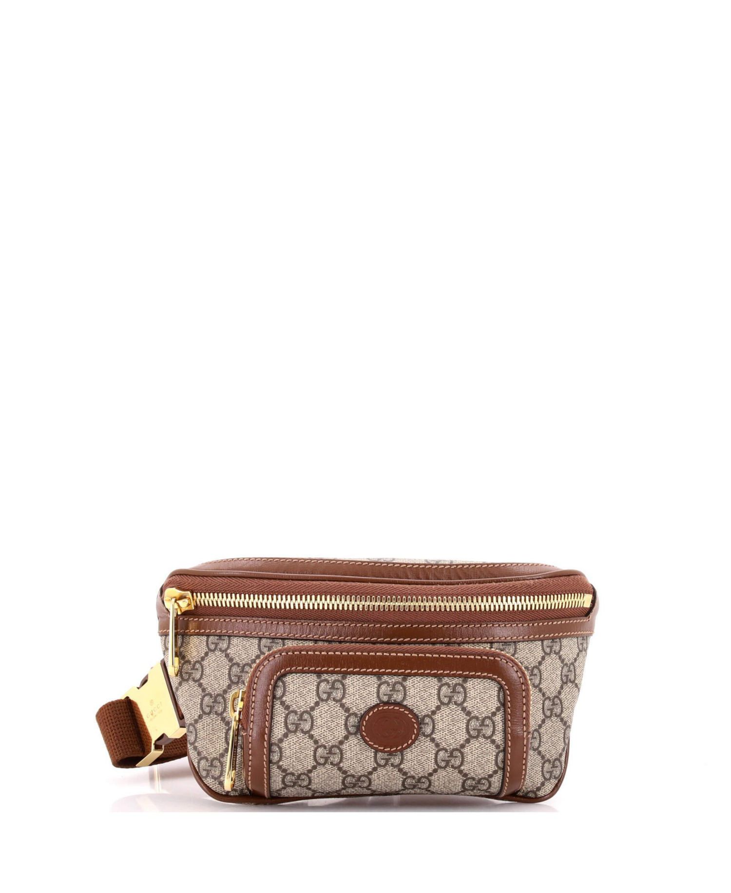 Large Interlocking G Patch Belt Bag GG Coated Canvas