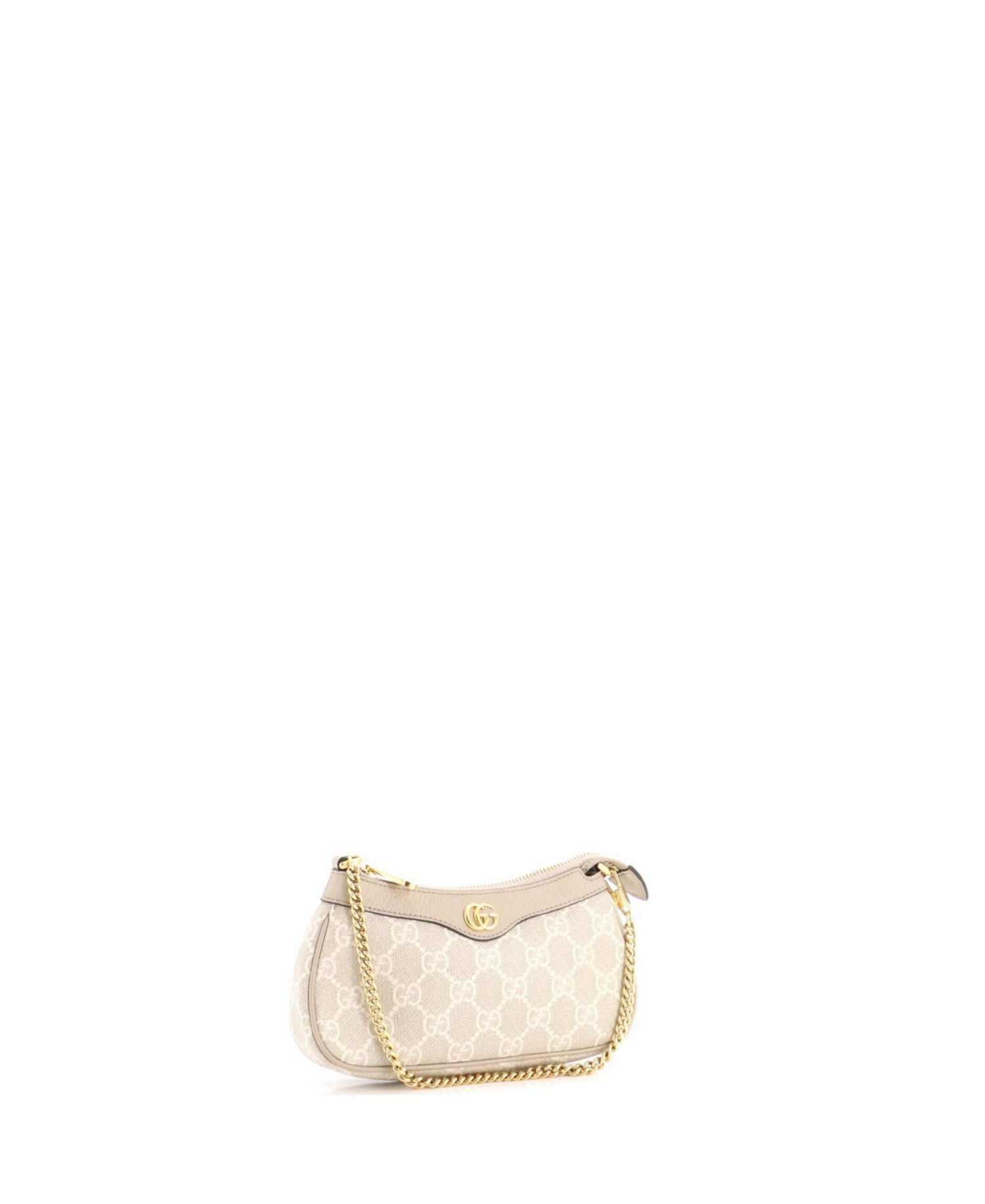 Mini Ophidia Charm Shoulder Bag GG Coated Canvas with Leather