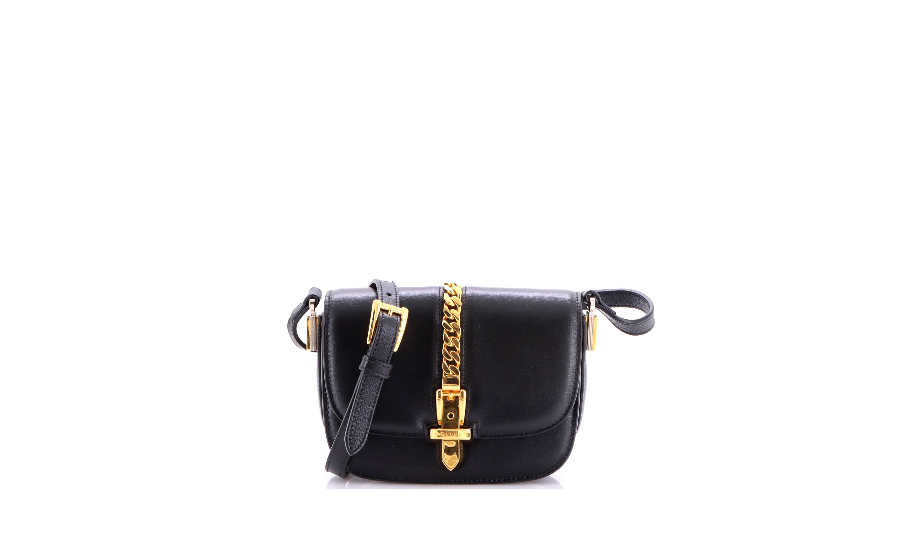 Pre-Owned Gucci Mini Sylvie 1969 Shoulder Bag Leather