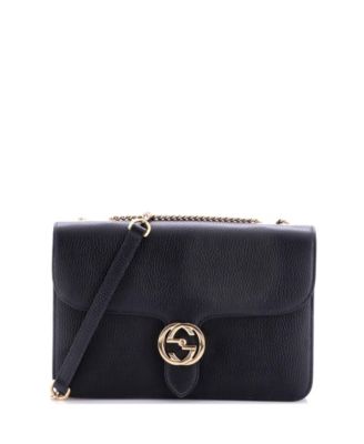 Medium Interlocking Leather Shoulder Bag