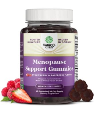 Menopause Gummies with Quai, Black Cohosh, Ashwagandha, Vitamin D and B Vitamins, 60 Count