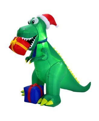 6Ft Christmas Inflatable Dinosaur Indoor and Outdoor Christmas Decoration