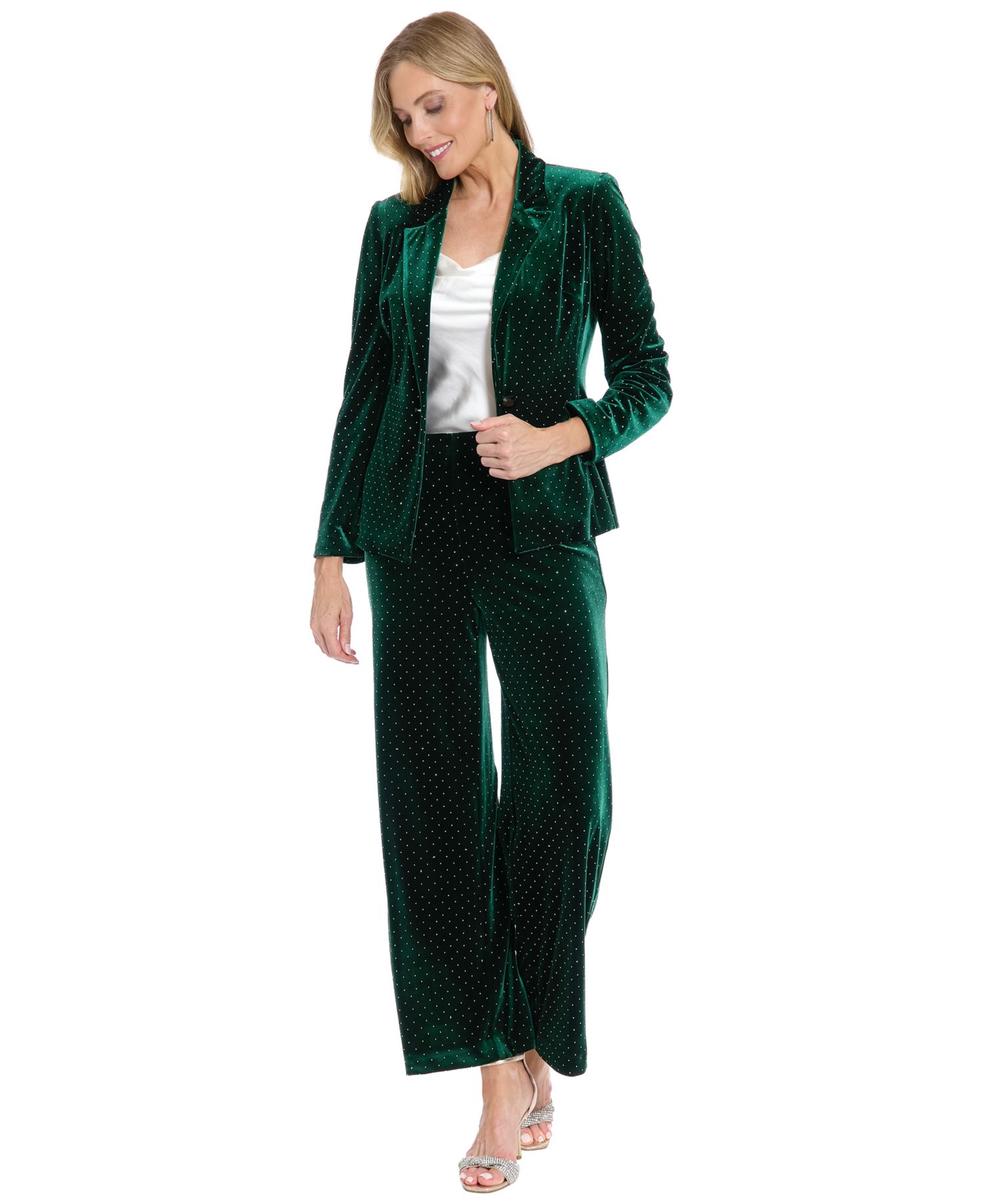 Women's Velvet Embellished Blazer