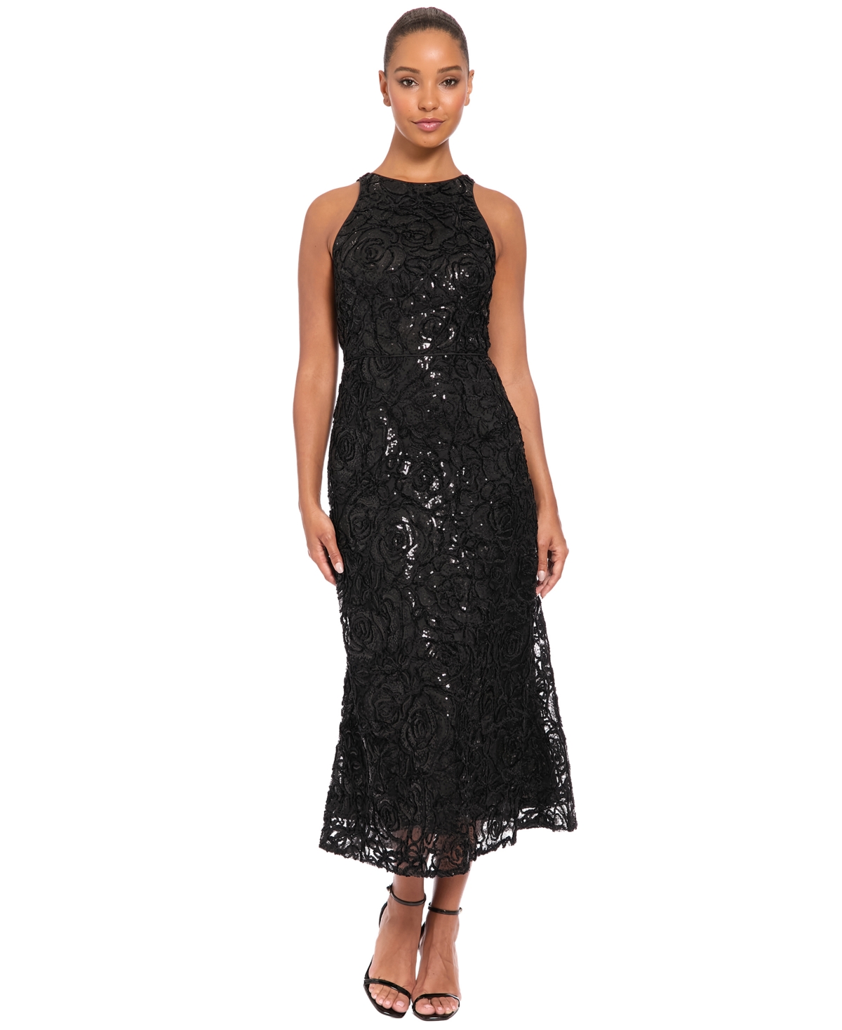 Maggy London Women's Sequin A-Line Midi Dress
