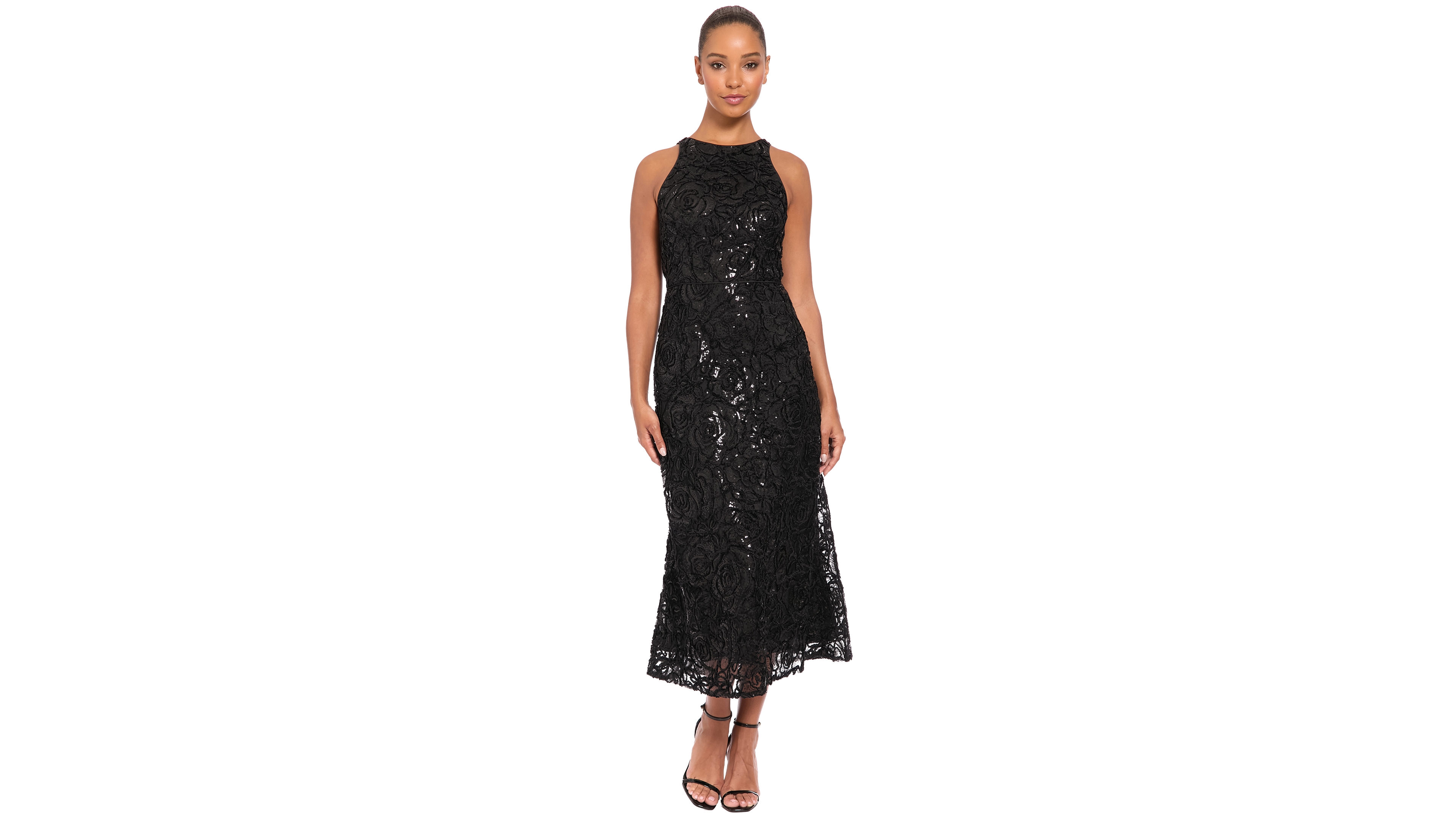 Maggy London Women's Sequin A-Line Midi Dress