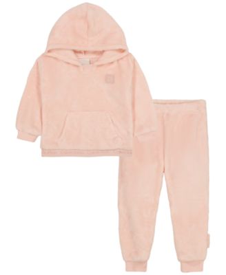 Baby Girls' Hooded Sherpa Hoodie and Joggers, 2-Piece Set