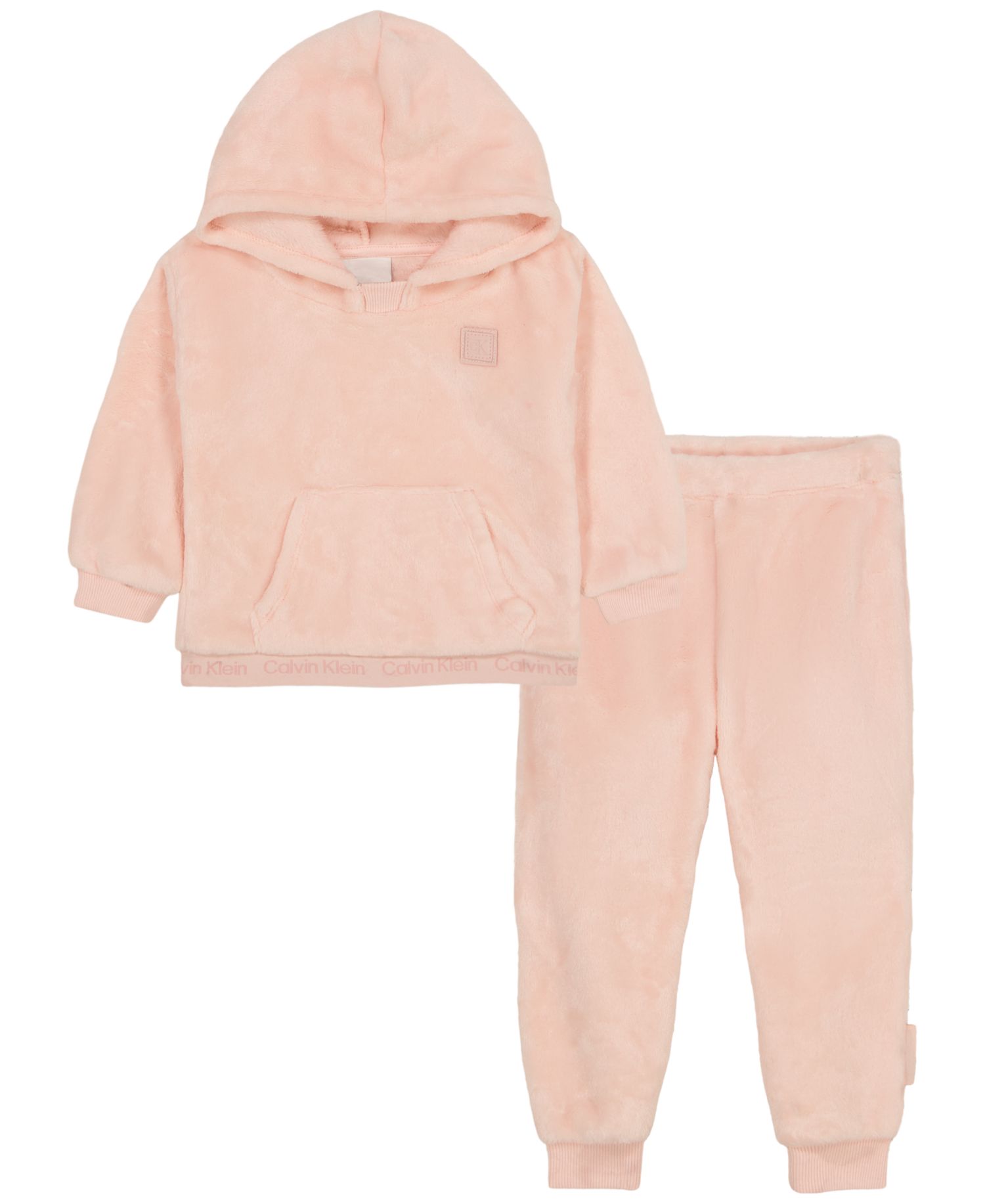Baby Girls' Hooded Sherpa Hoodie and Joggers, 2-Piece Set
