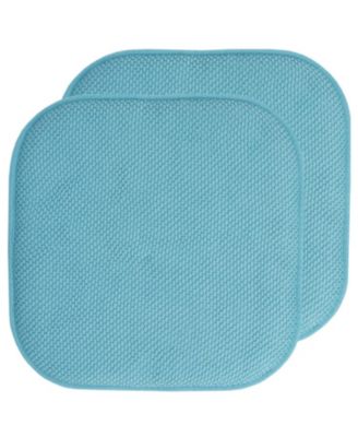2-Piece Memory Foam Office Chair Cushion Set - Non-Slip Rubber Base