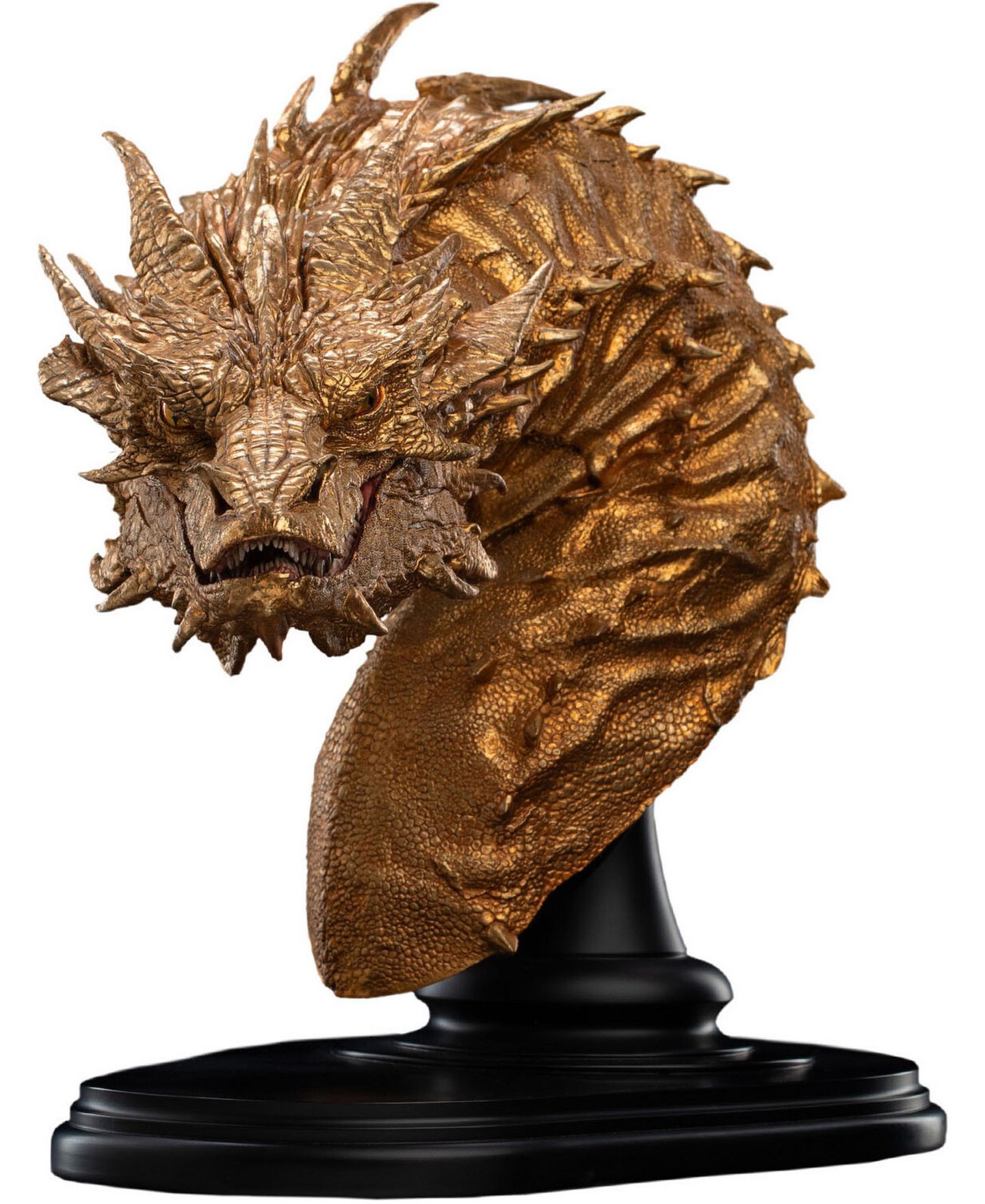 Детские фигурки WETA Workshop The Hobbit Trilogy - Smaug the Golden Limited Golden Bust Edition — фото 3