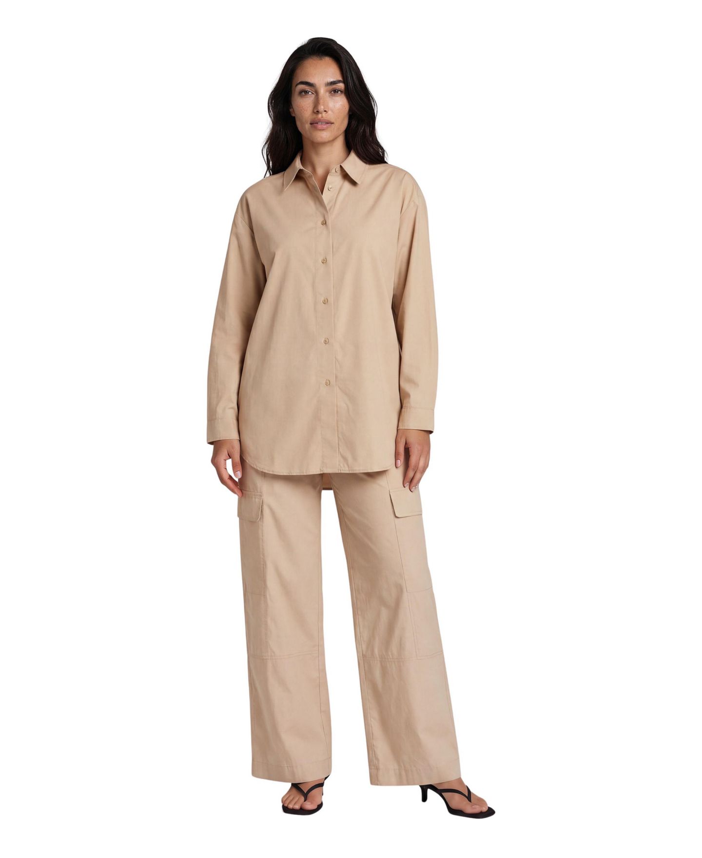 Женская рубашка Masai Copenhagen Maidette Oversized Button-Front, цвет: Белый — фото 4