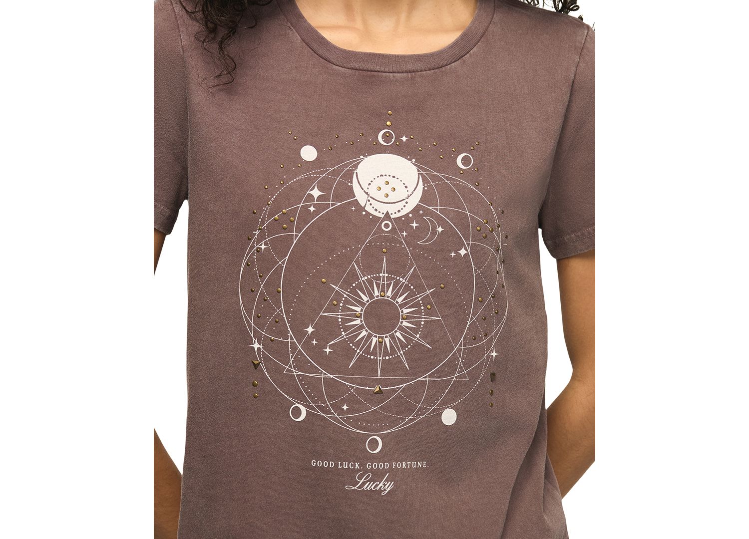 Women's Graphic Embellished Celestial T-Shirt