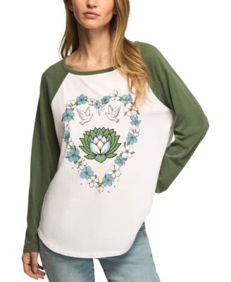 Women's Heart Lotus Graphic 3/4-Sleeve T-Shirt