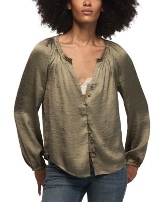 Women's Long-Sleeve Raglan Peasant Top