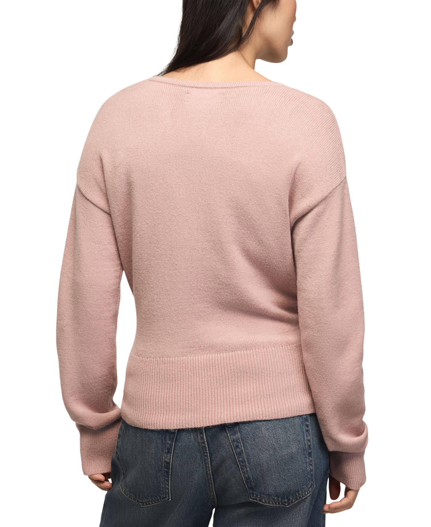 Women's Cloud Surplice V-Neck Long-Sleeve Sweater
