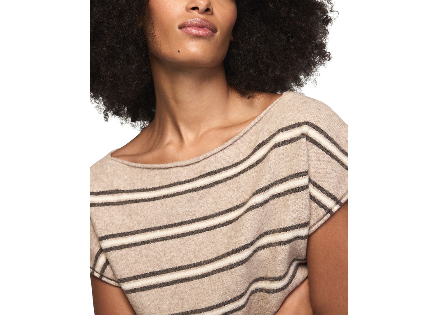 Women's Striped Boat Neck T-Shirt