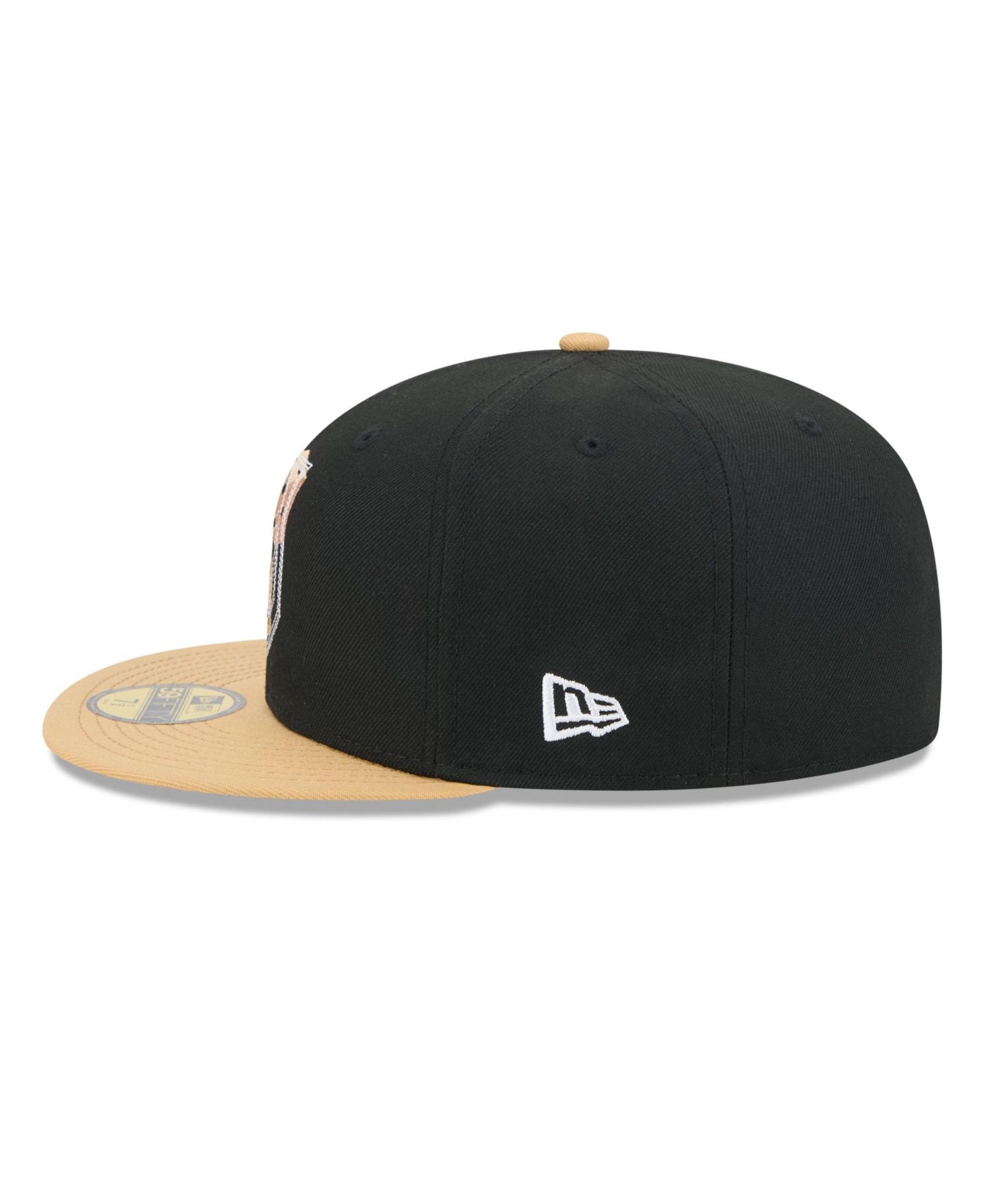 Men's Black/Gold Vegas Golden Knights City Icon Stitched Overlay 59FIFTY Fitted Hat