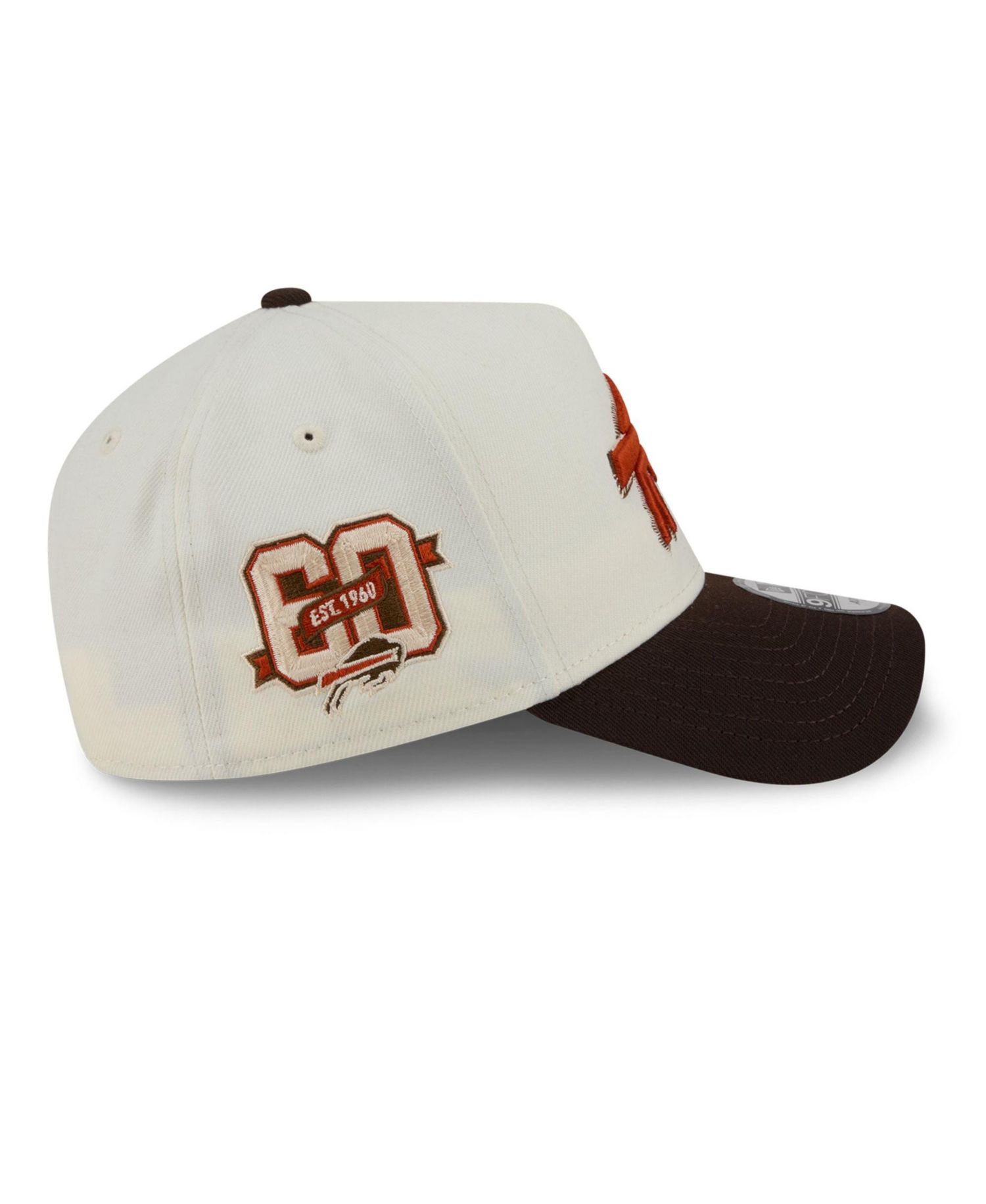 Men's Cream/Brown Buffalo Bills Pumpkin Spice A-Frame 9FORTY Adjustable Hat