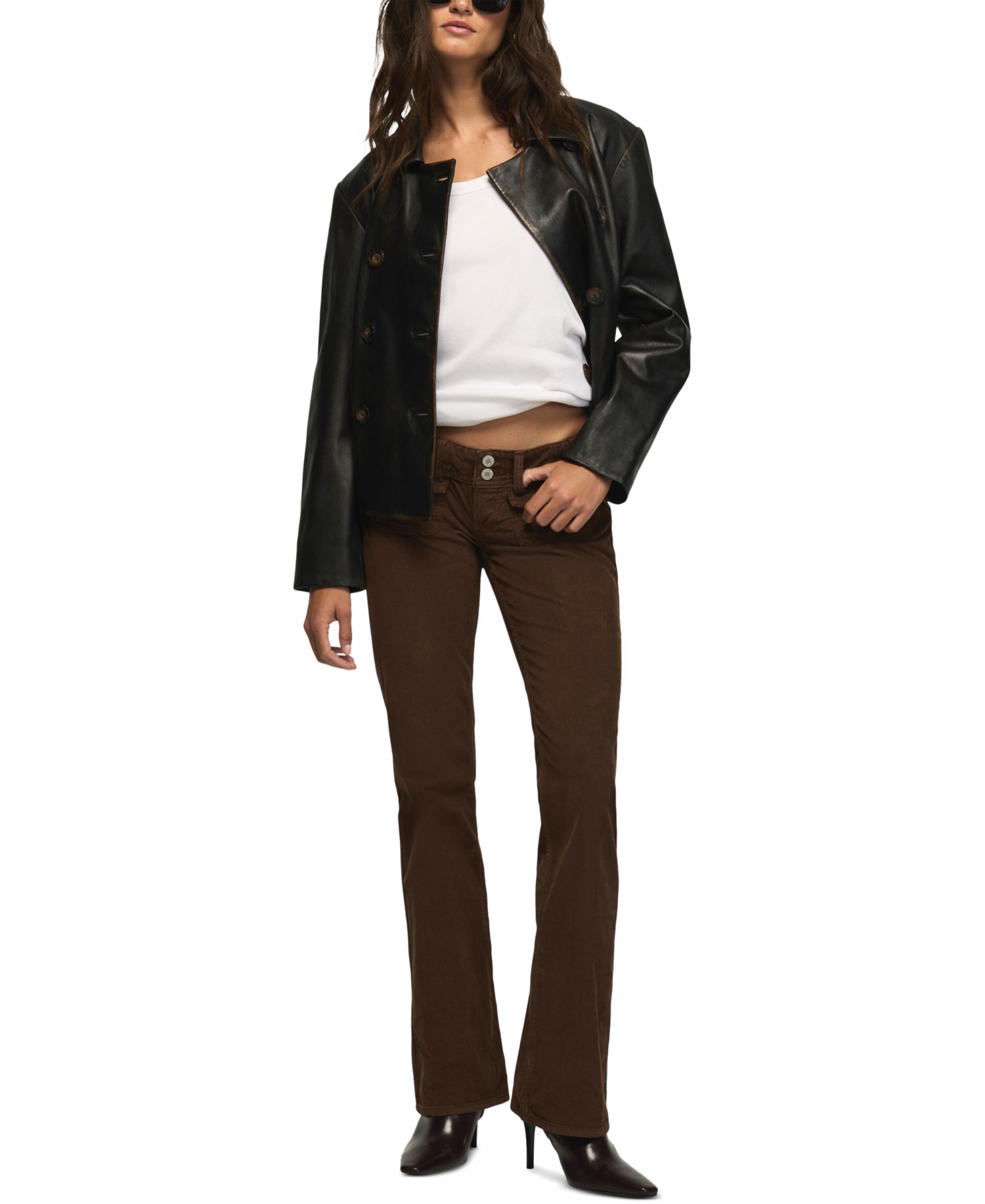 Women's Ultra-Low-Rise Corduroy Lil Maggie Flare Jeans
