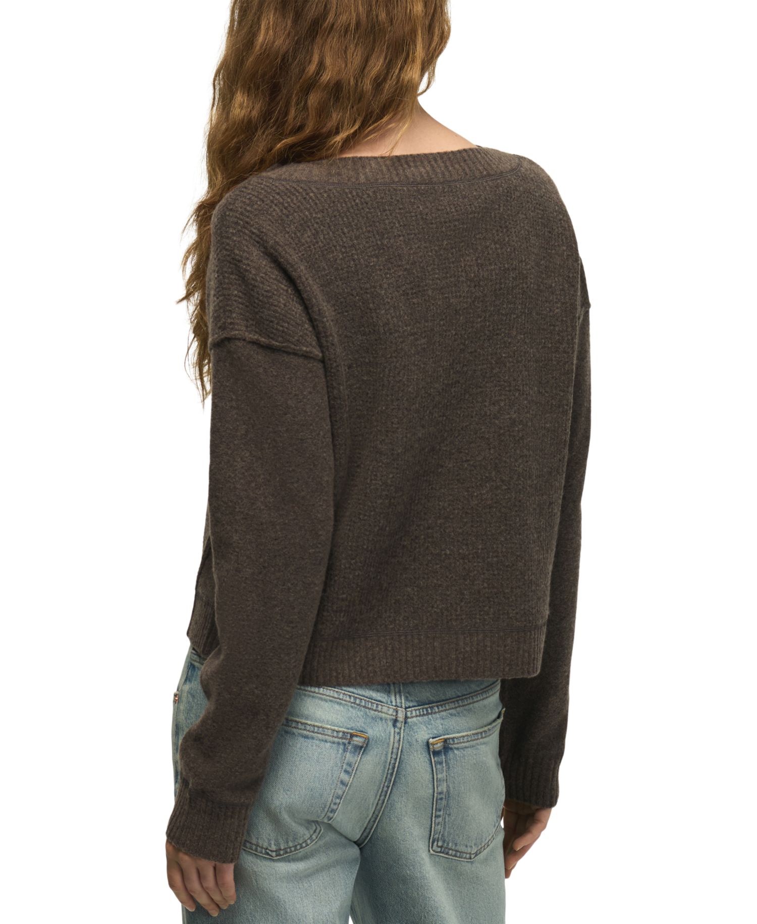 Women's Waffle V-Neck Sweater