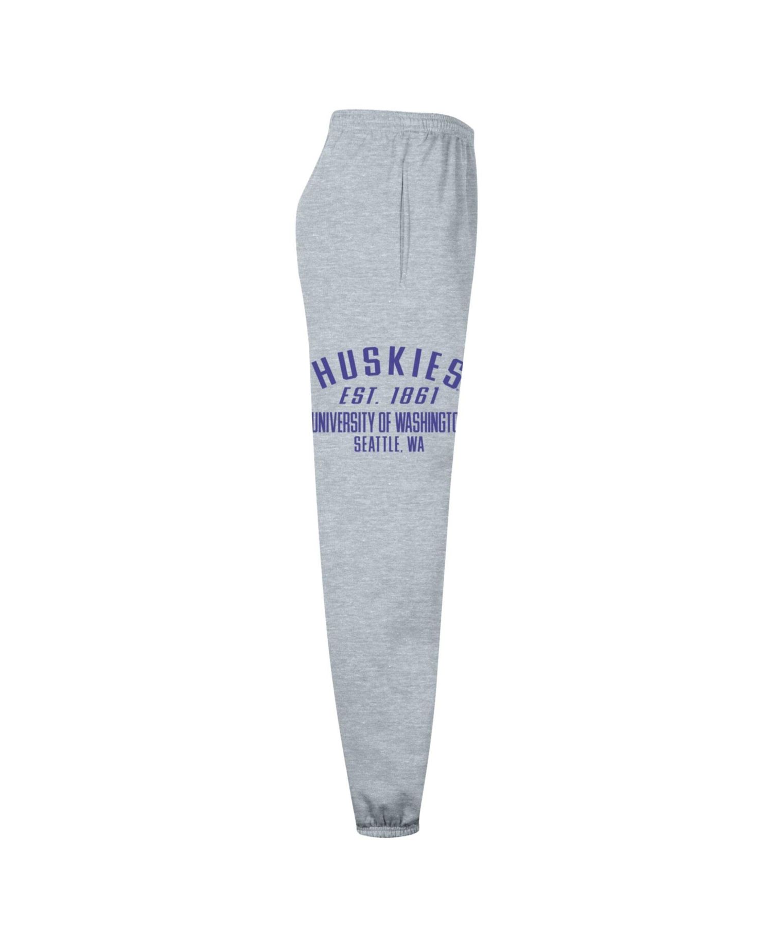 Men's Heather Gray Washington Huskies Powerblend Banded Fleece Sweatpants