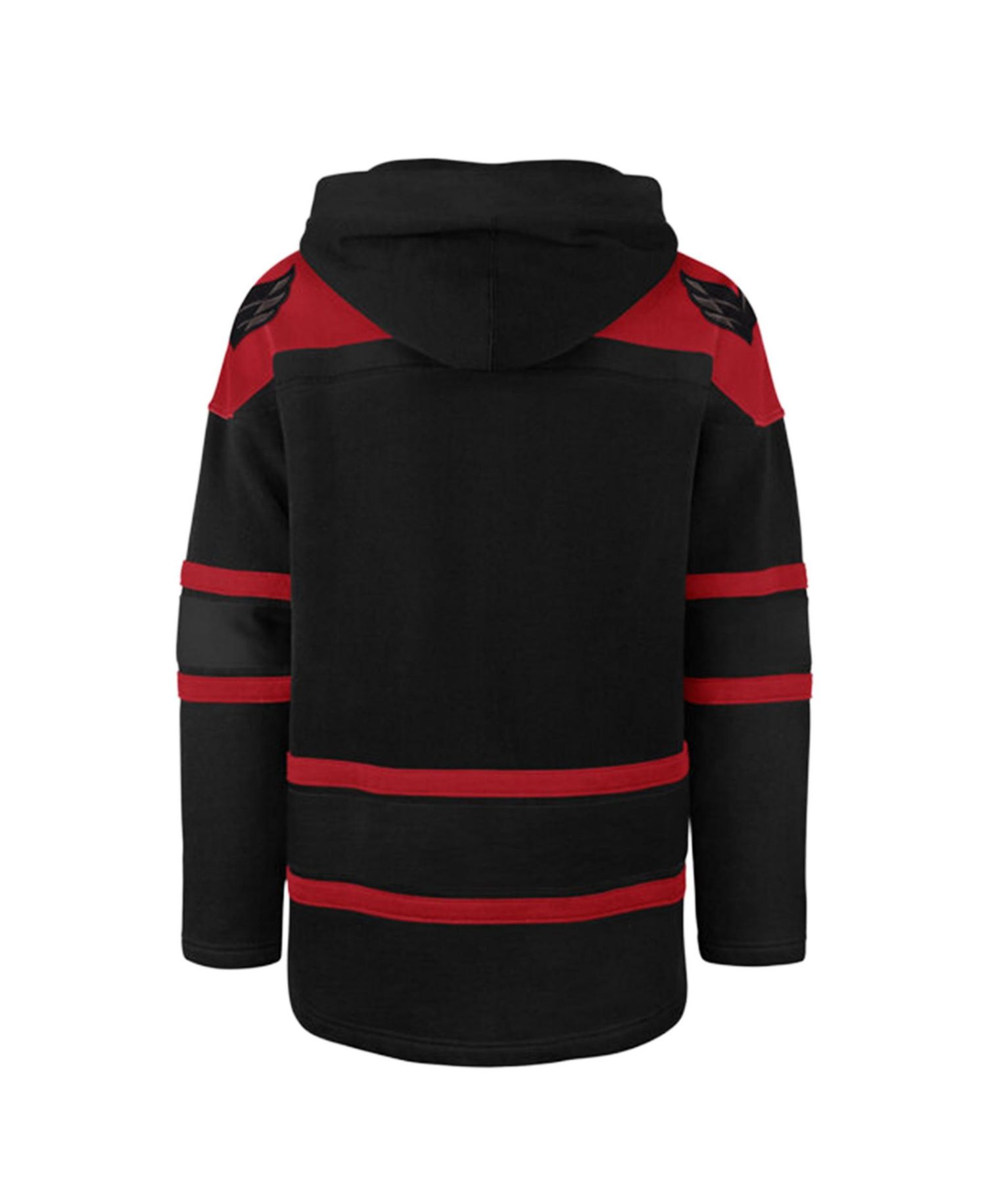Men's '47 Black Washington Capitals Fall Color Pop Lacer Hoodie