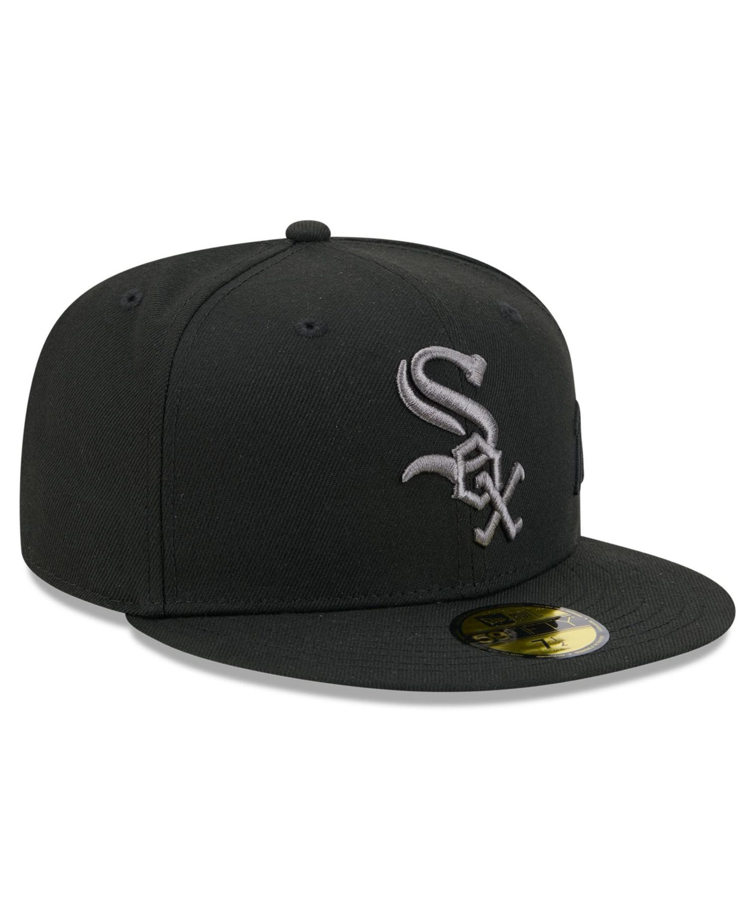 Men's Black Chicago White Sox Side Script 59FIFTY Fitted Hat
