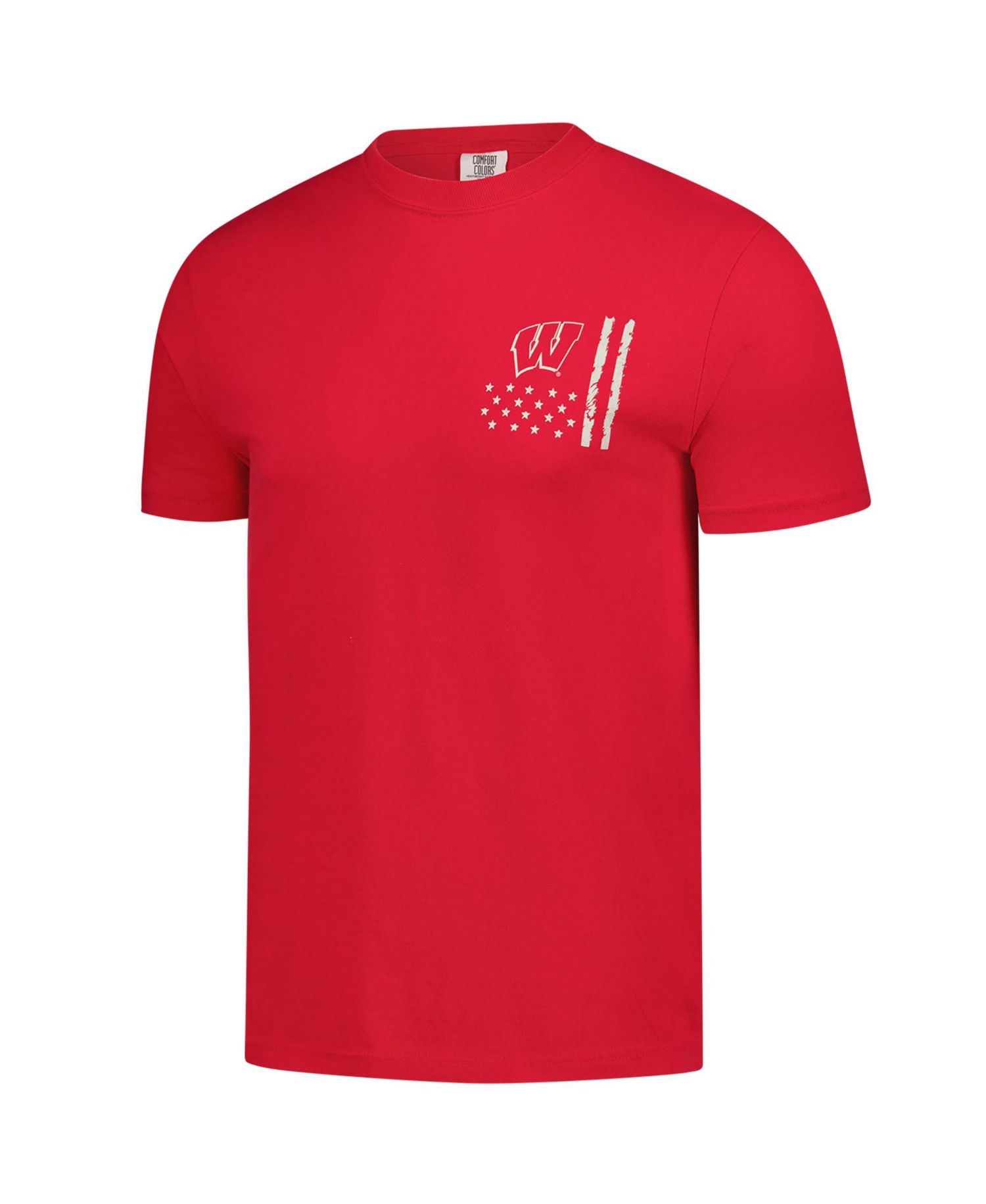 Men's Red Wisconsin Badgers Comfort Colors OHT Camo Overlay T-Shirt