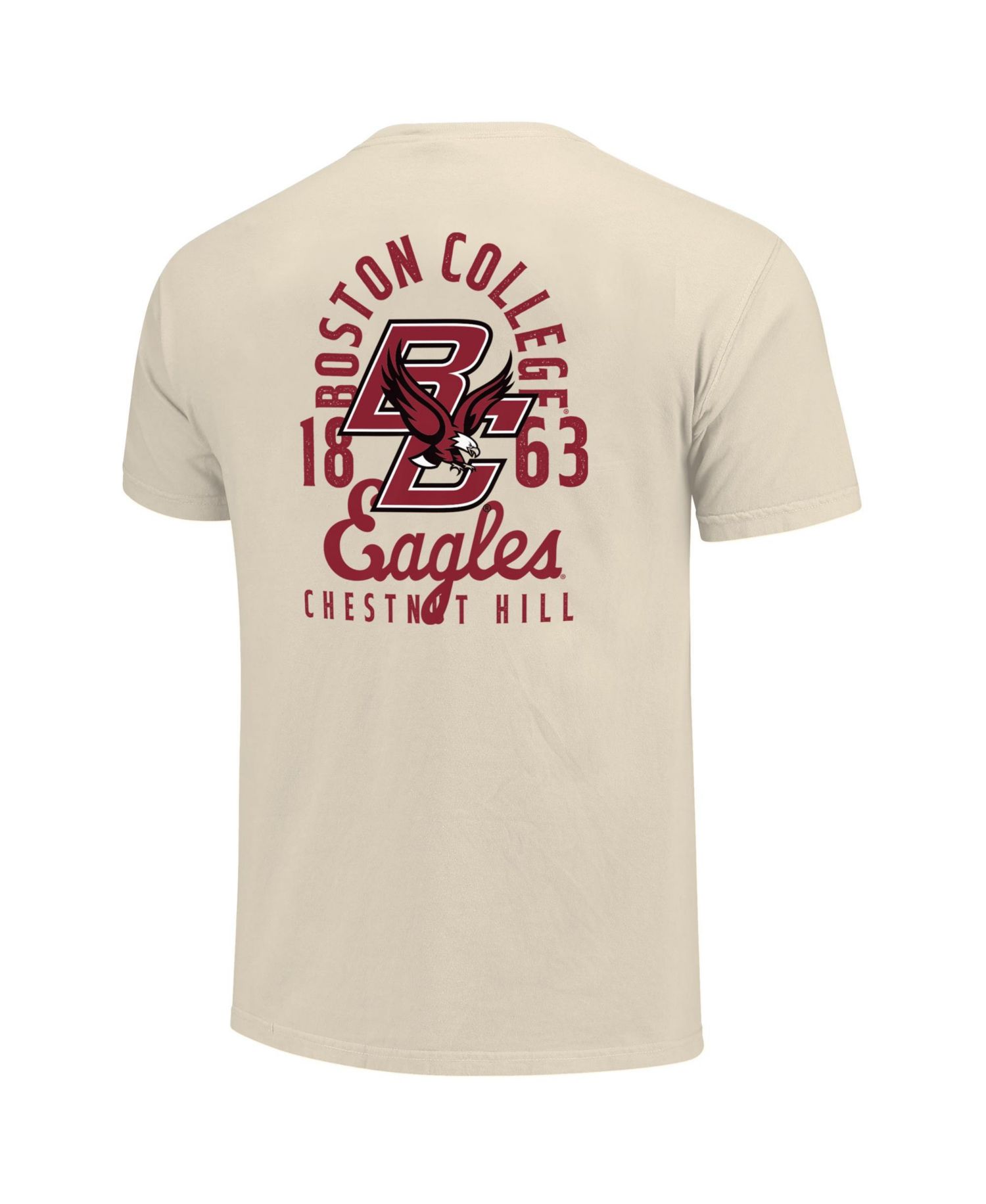 Men's Cream Boston College Eagles Comfort Colors Mascot Overlay T-Shirt