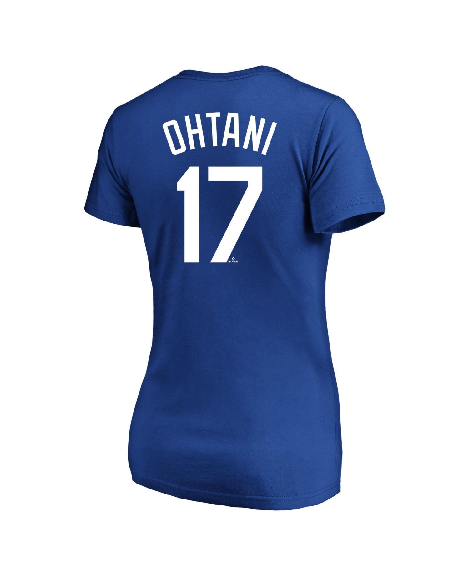 Women's Shohei Ohtani Royal Los Angeles Dodgers Plus Size Name & Number V-Neck T-Shirt