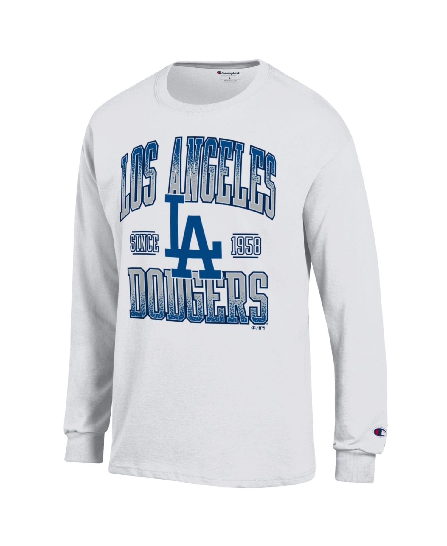 Men's White Los Angeles Dodgers Jersey Long Sleeve T-Shirt