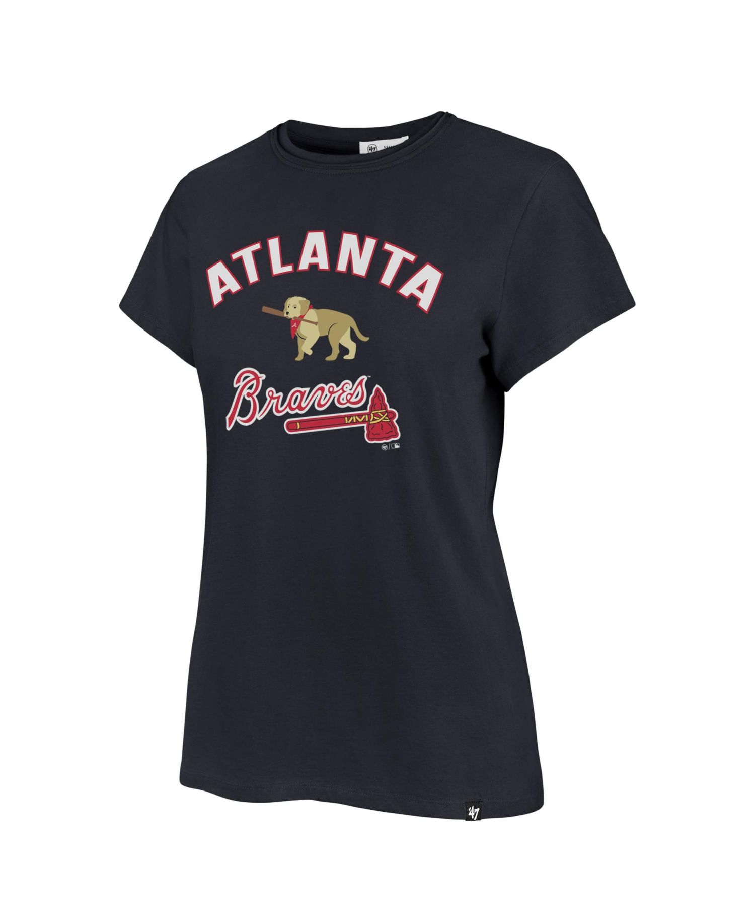 Women's '47 Navy Atlanta Braves Regional Frankie T-Shirt