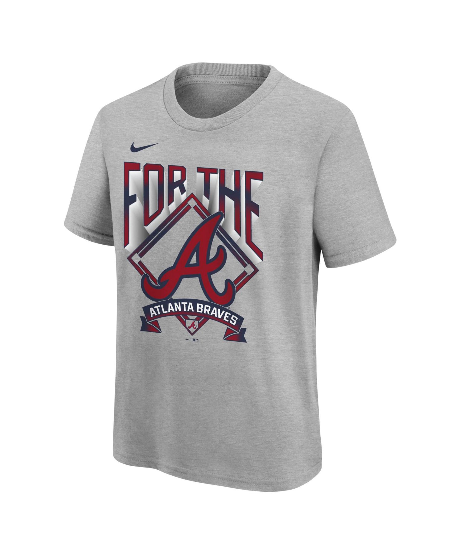Big Boys and Girls Gray Atlanta Braves Hometown Collection T-Shirt