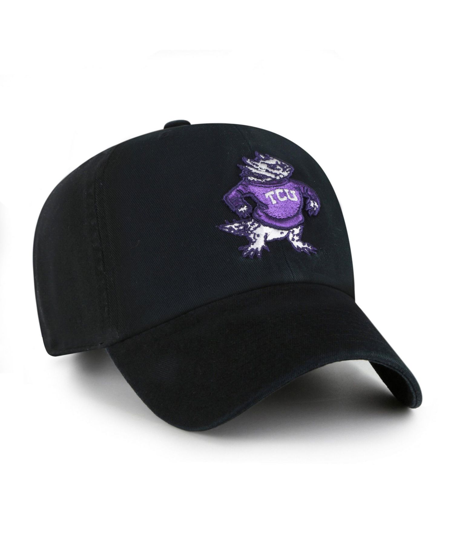 Men's '47 Black TCU Horned Frogs Vault Clean Up Adjustable Hat