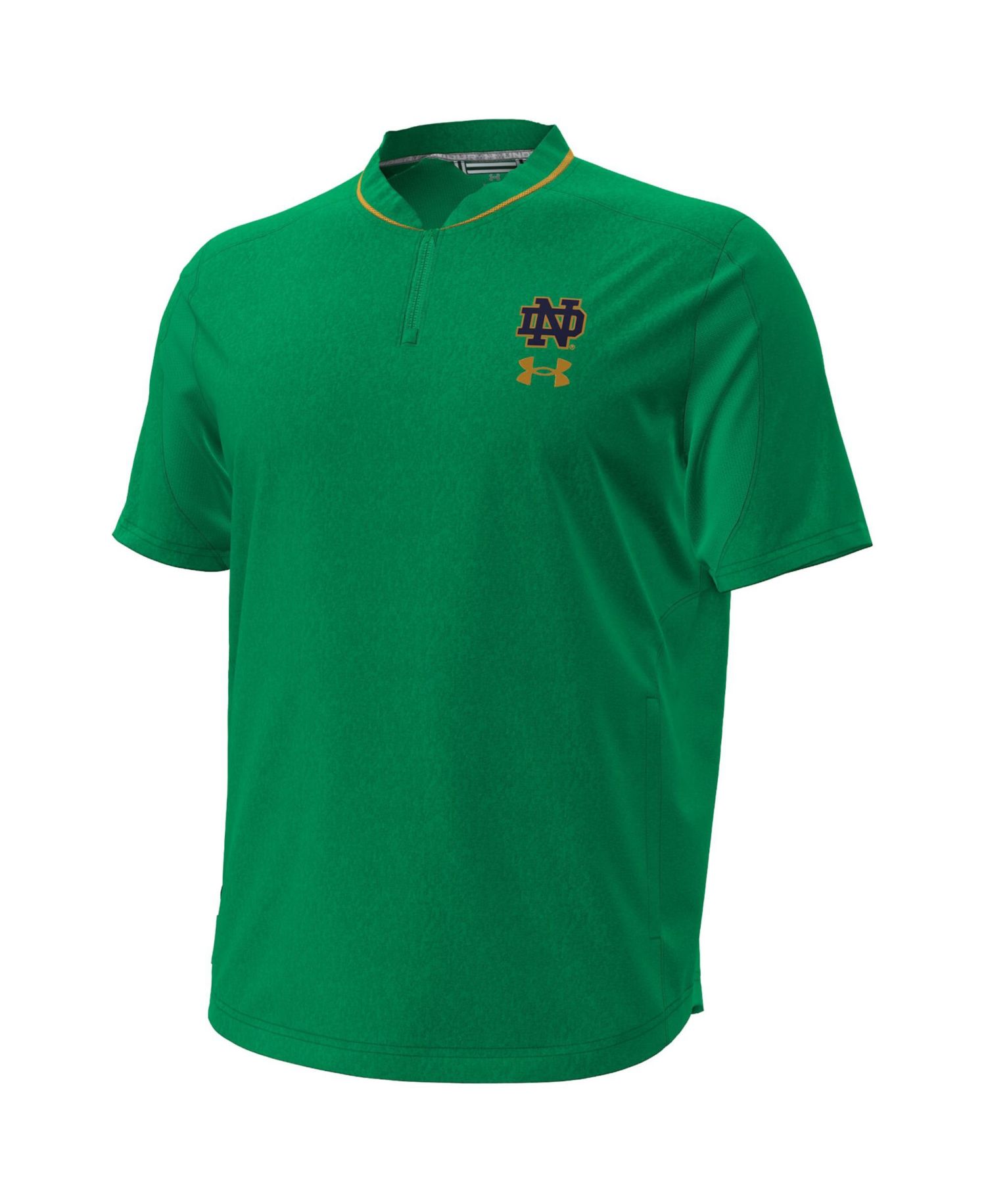 Men's Green Notre Dame Fighting Irish 2026 Sideline Motivate Woven Quarter-Zip Pullover