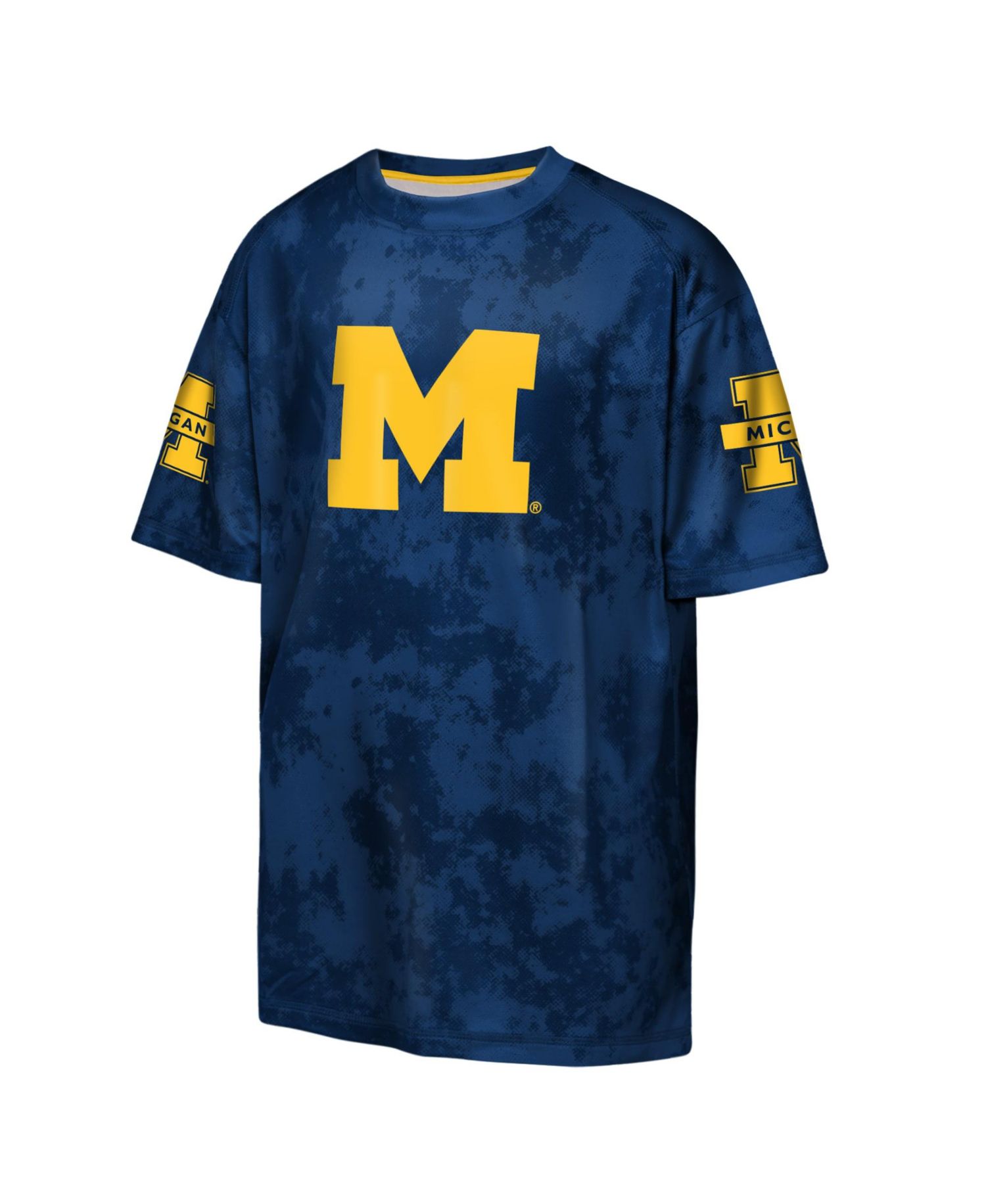 Big Boys and Girls Navy Michigan Wolverines Off-Side Sublimated T-Shirt