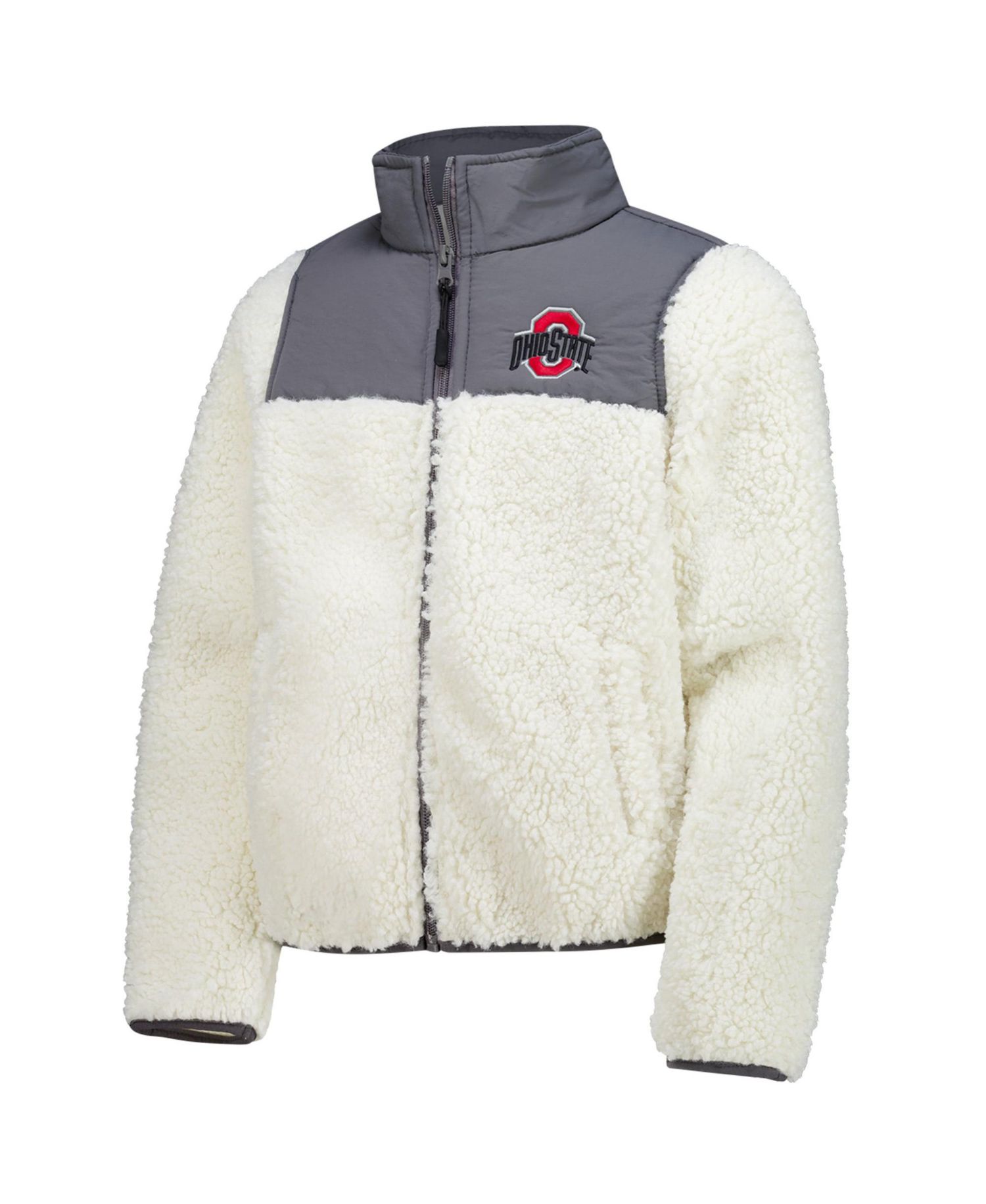 Big Boys and Girls Charcoal Ohio State Buckeyes Teddy Sherpa Jacket