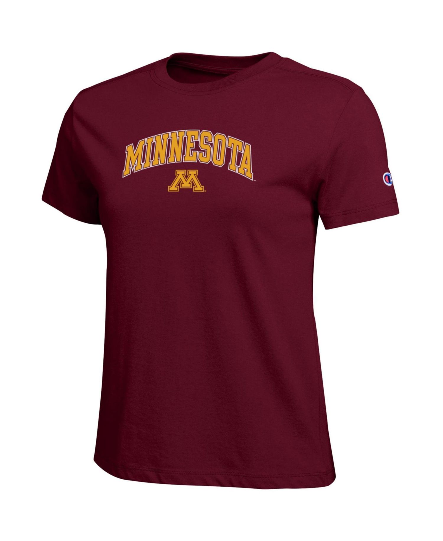 Women's Maroon Minnesota Golden Gophers Arched Over Logo T-Shirt