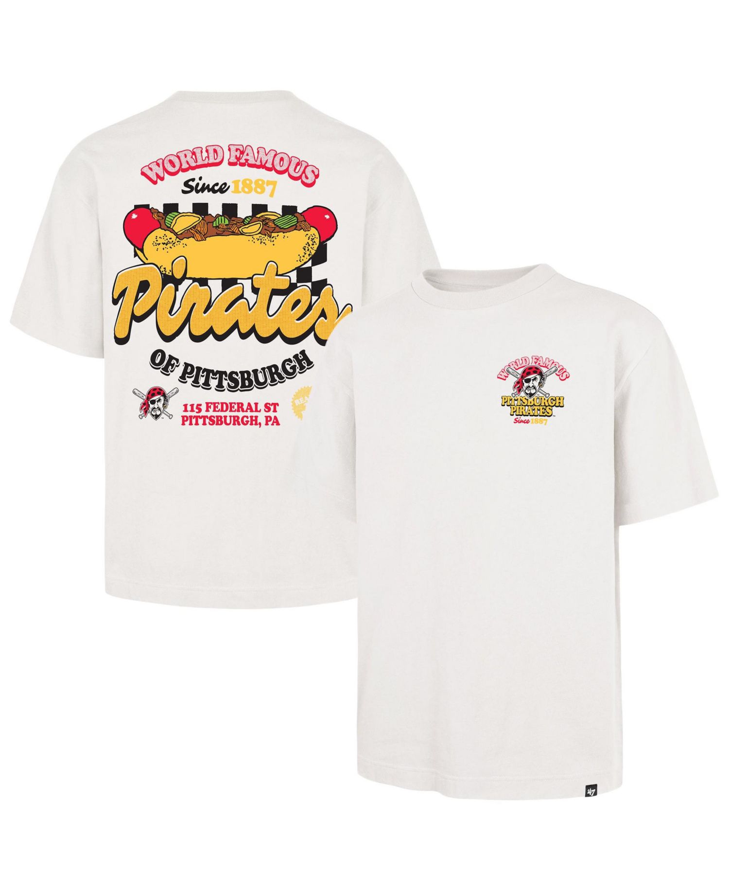 Men's '47 Cream Pittsburgh Pirates Glizzy T-Shirt