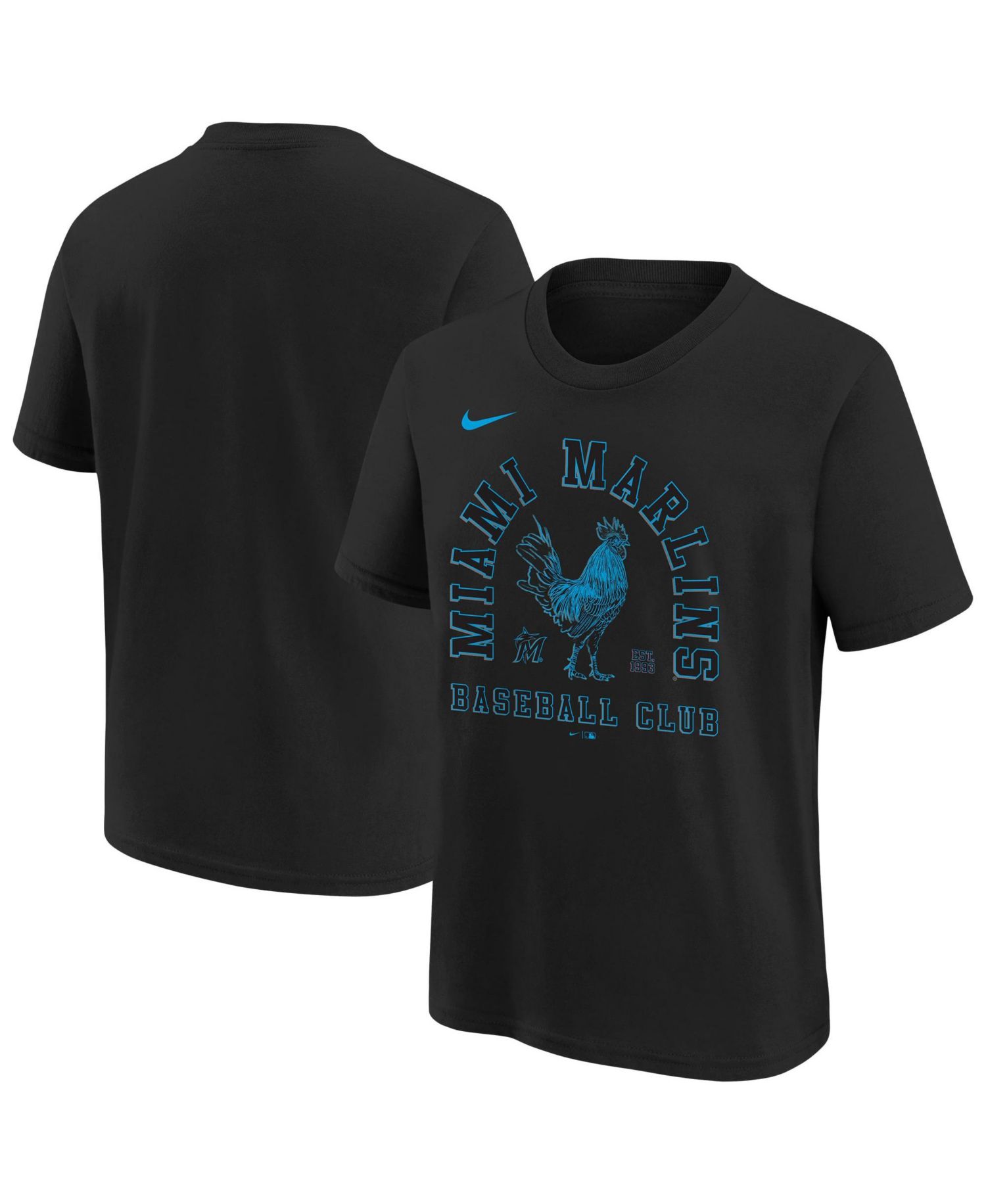 Big Boys and Girls Black Miami Marlins Hometown Collection T-Shirt