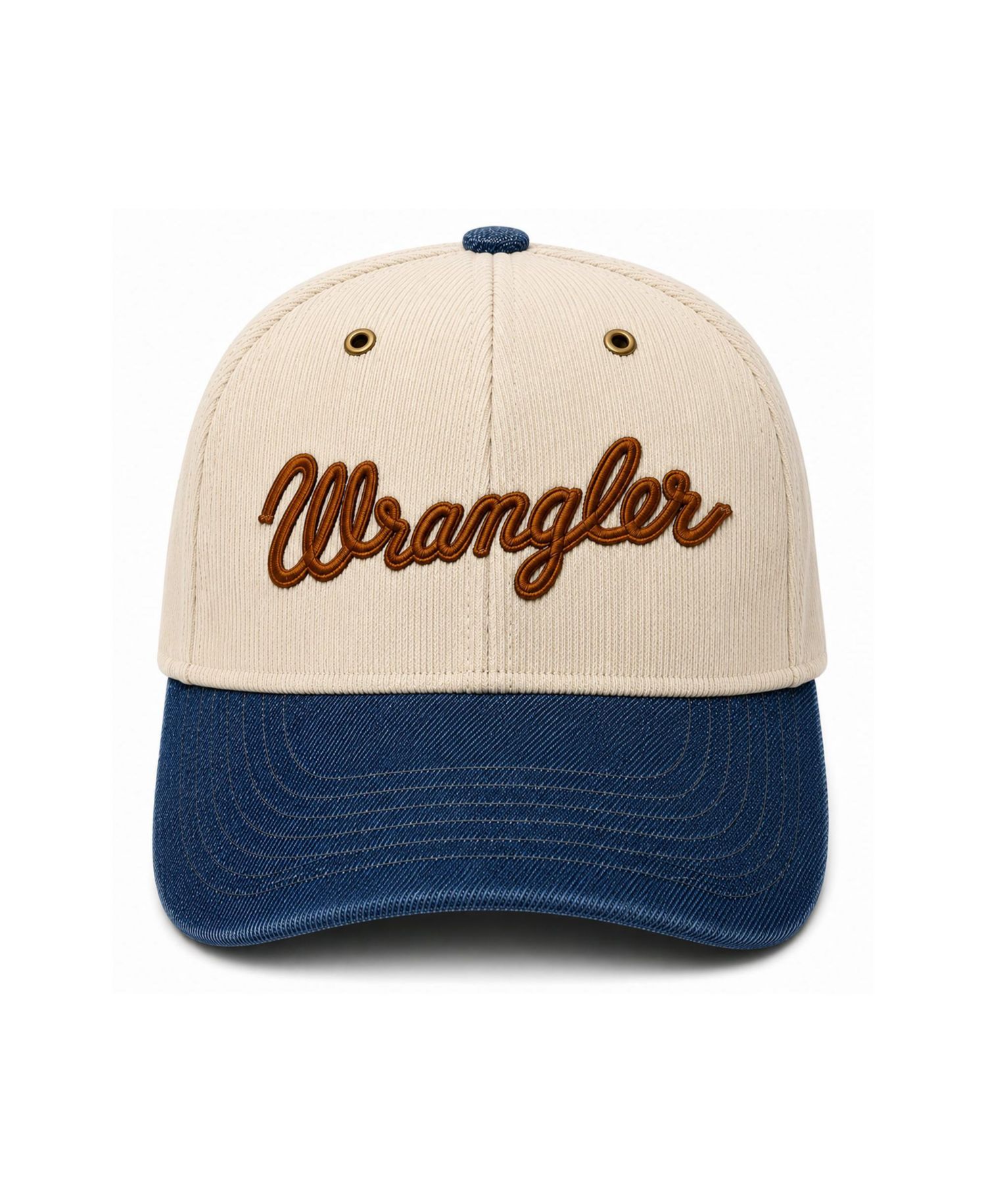 Men's and Women's x Wrangler Cream/Blue Texas Longhorns Corduroy Denim Adjustable Hat