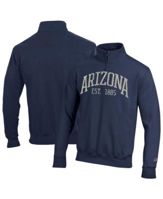 Men's Navy Arizona Wildcats Powerblend Quarter-Zip Pullover