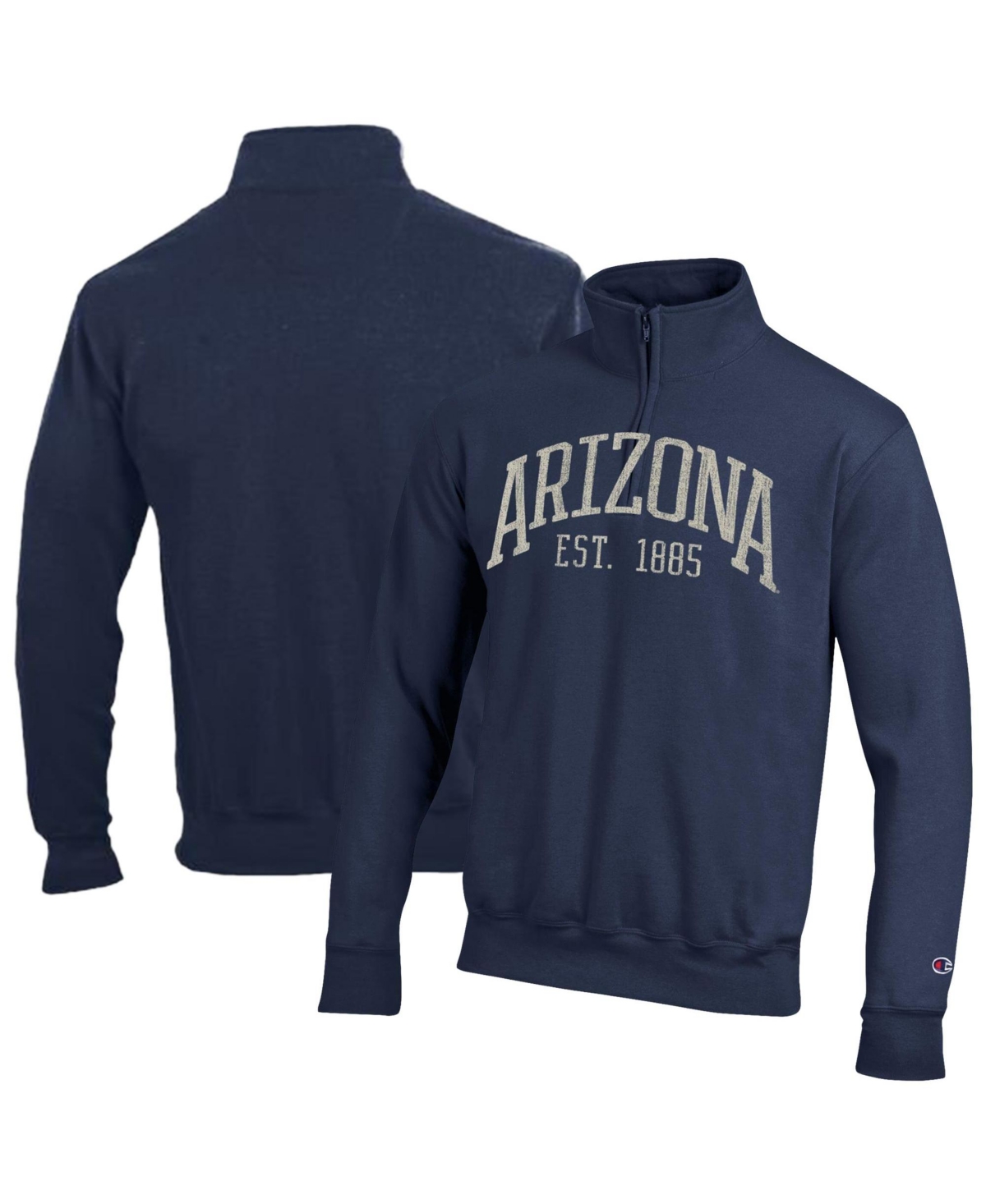 Champion Men's Navy Arizona Wildcats Power Blend Quarter-Zip Pullover