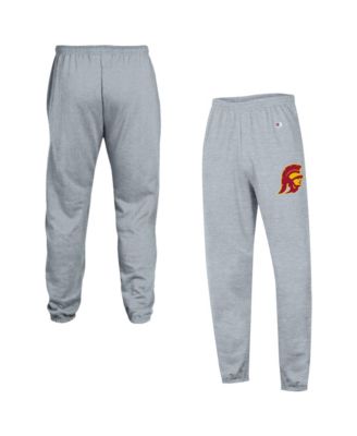 Men's  Heather Gray USC Trojans Powerblend Banded Fleece Sweatpants