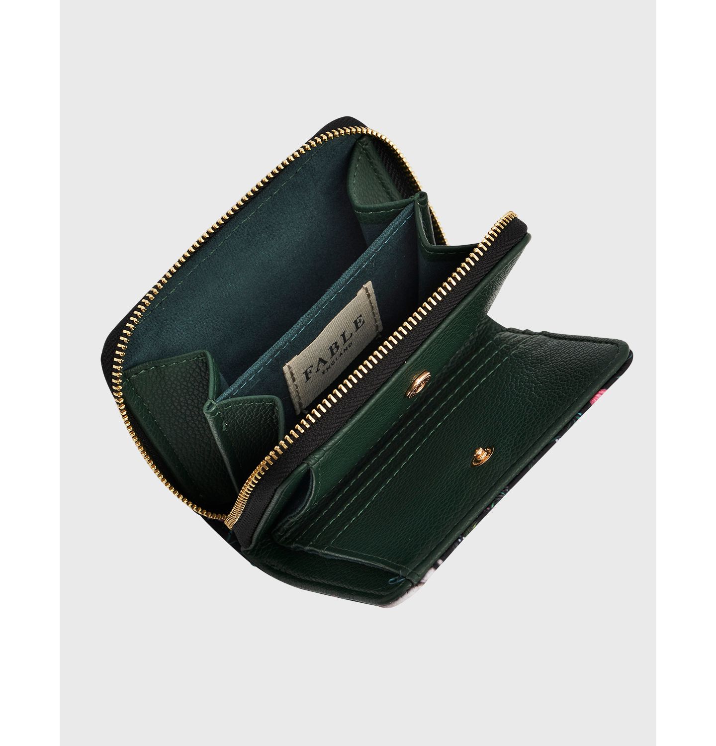 Женский кошелёк Fable England Niva Print Small Wallet, цвет: Зелёный / Чёрный — фото 3