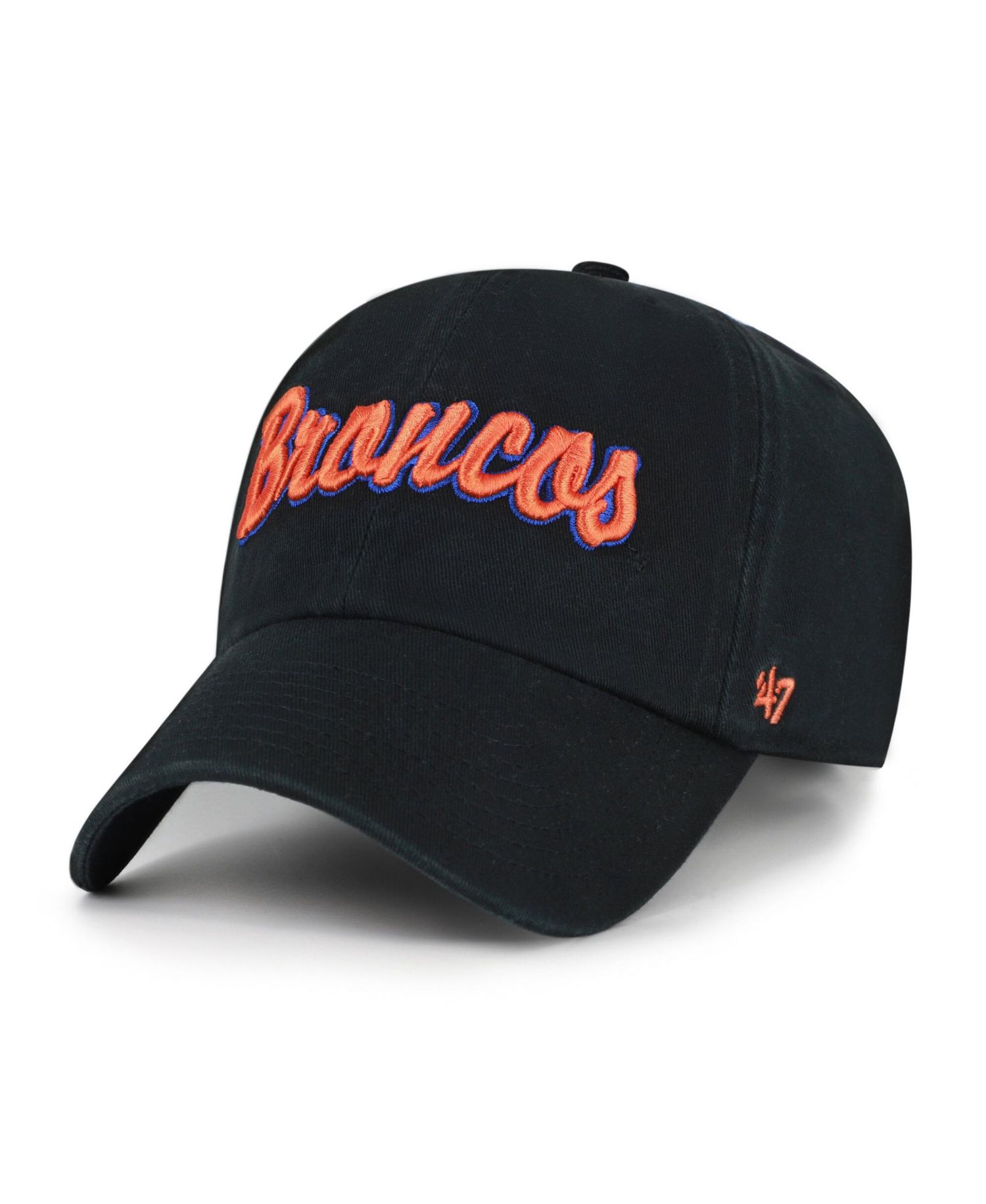 Men's '47 Black Boise State Broncos Vault Clean Up Adjustable Hat