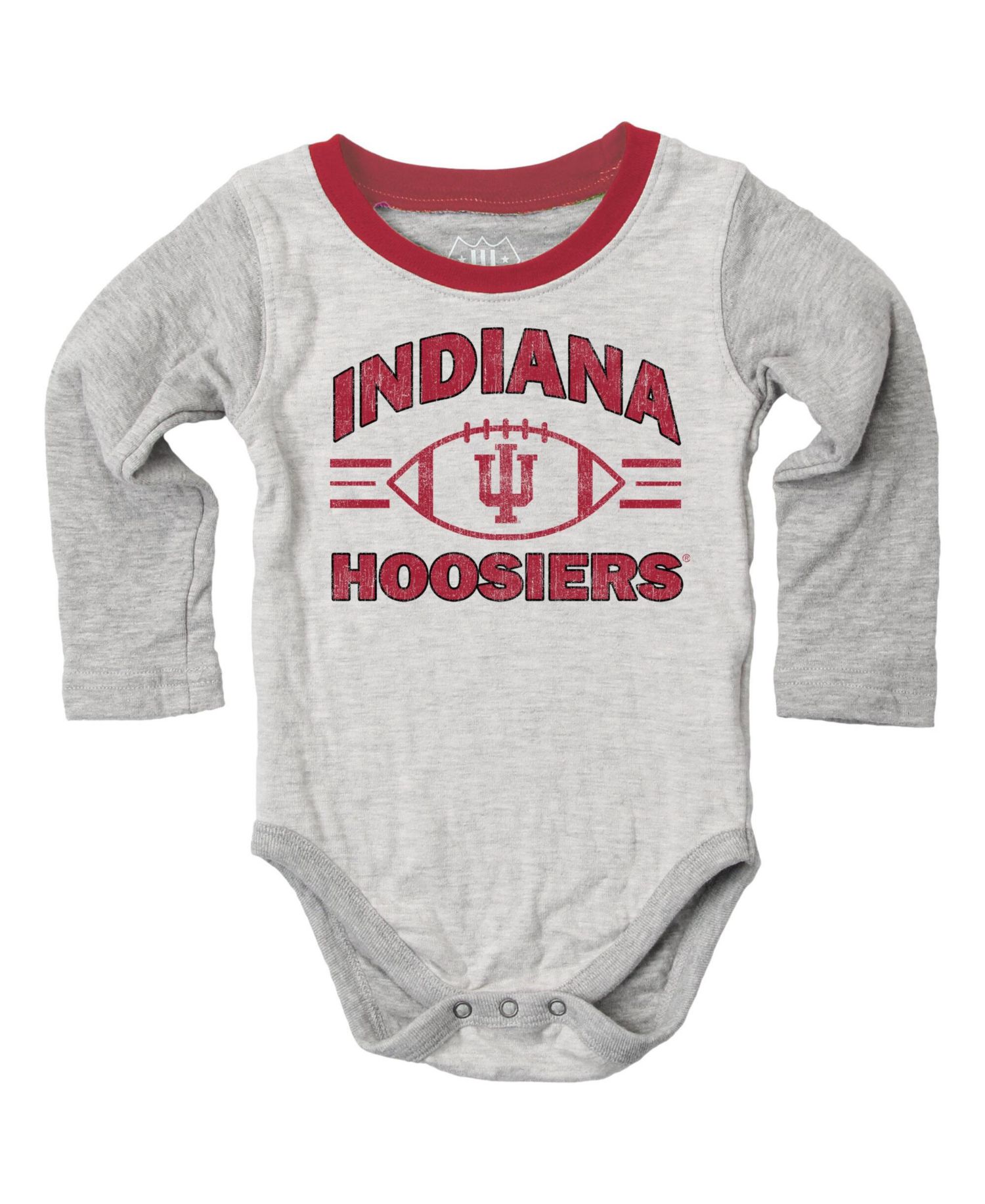 Baby Boys and Girls Heather Gray Indiana Hoosiers Jie Jie Hopper Set