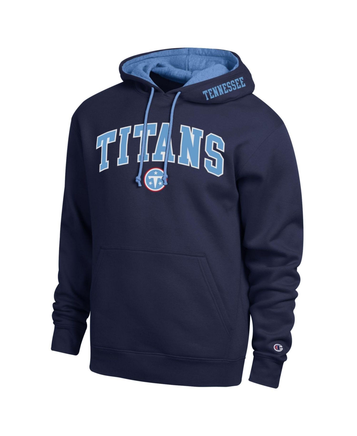 Men's Navy/Light Blue Tennessee Titans Contrast Hoodie