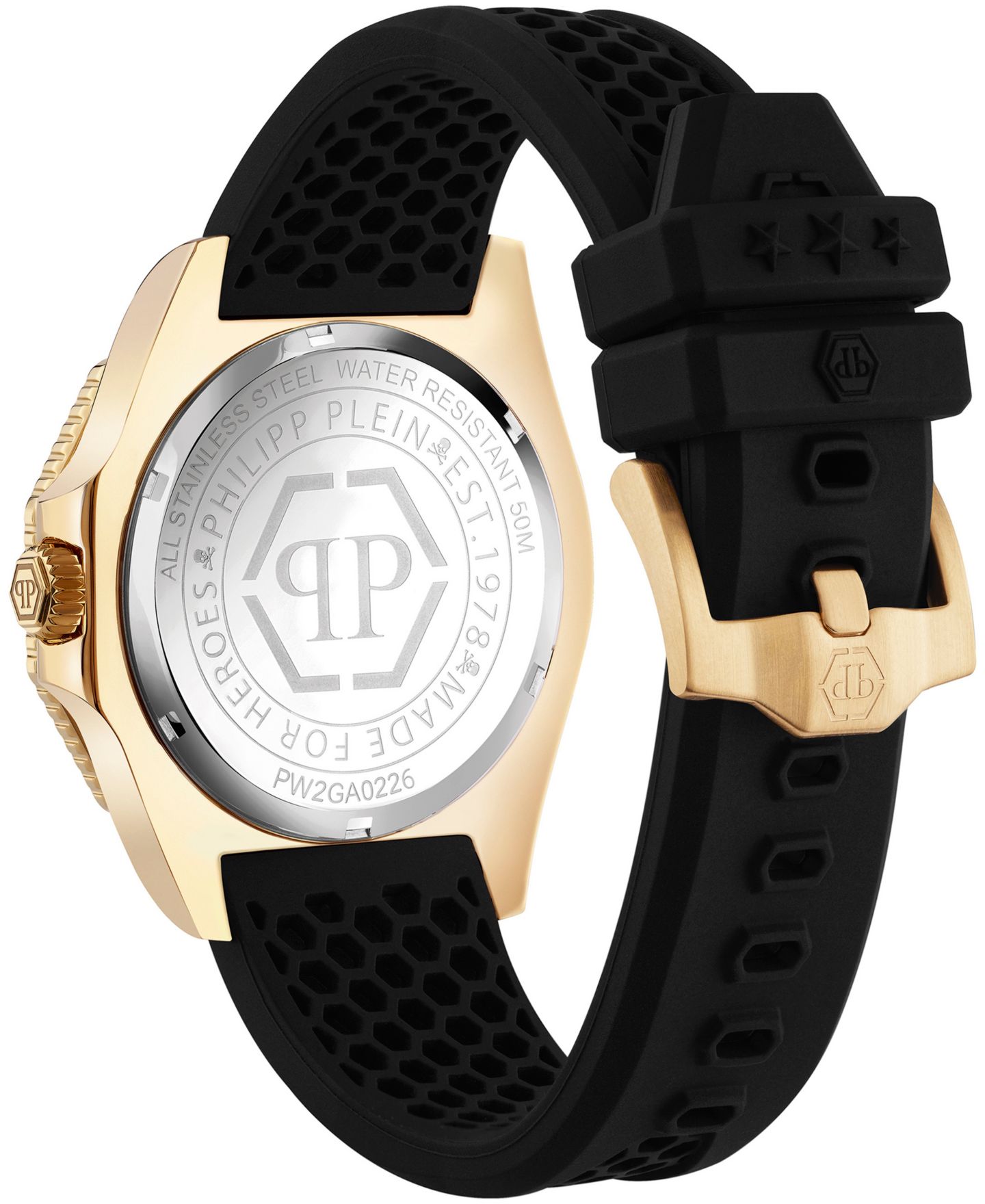 Мужские часы Philipp Plein Aquastorm IP Yellow Gold Stainless Steel Bracelet Watch, 44mm — фото 2