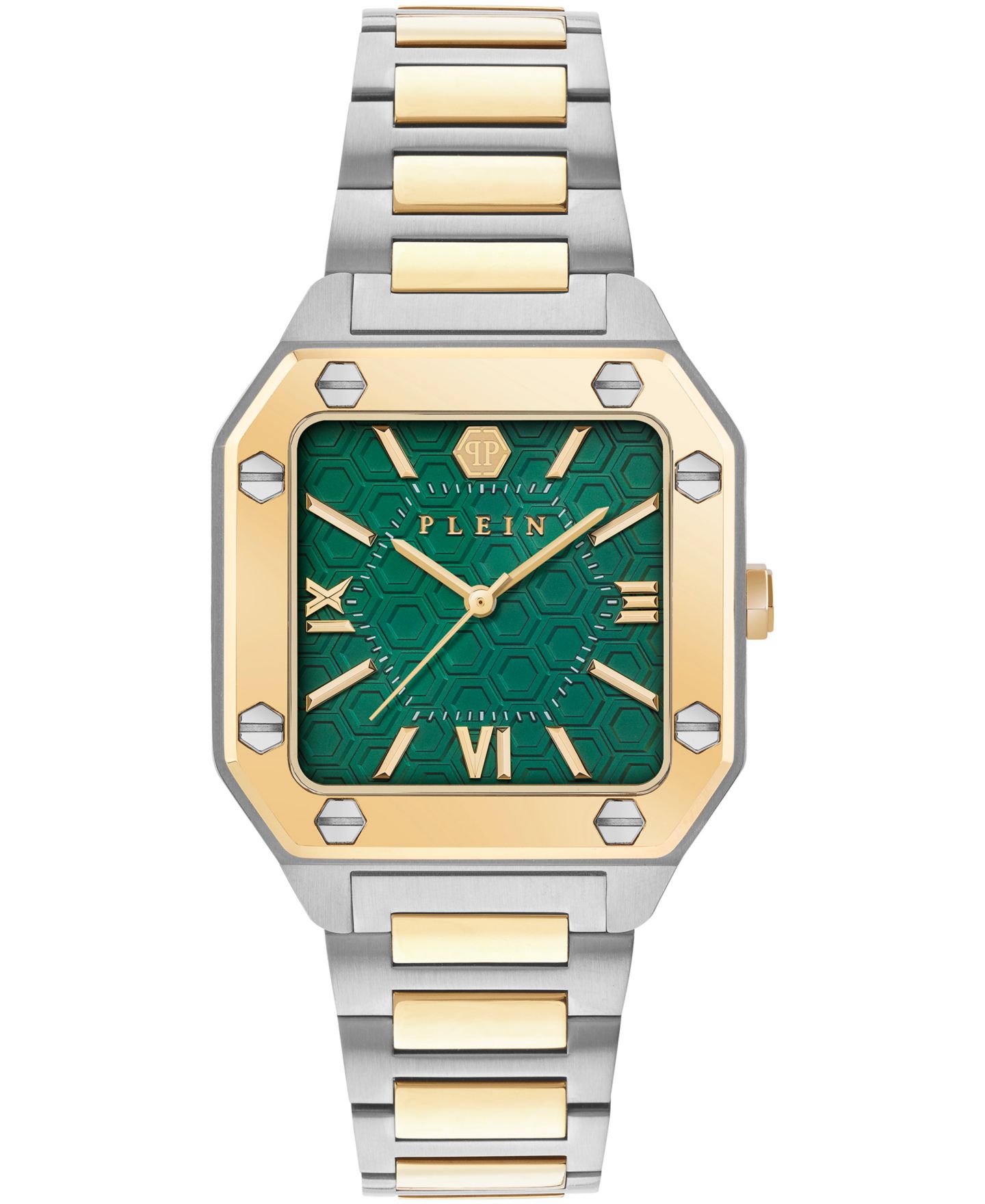 Женские часы Philipp Plein Plein Edge Two-Tone Stainless Steel Bracelet Watch, 34mm — фото 1