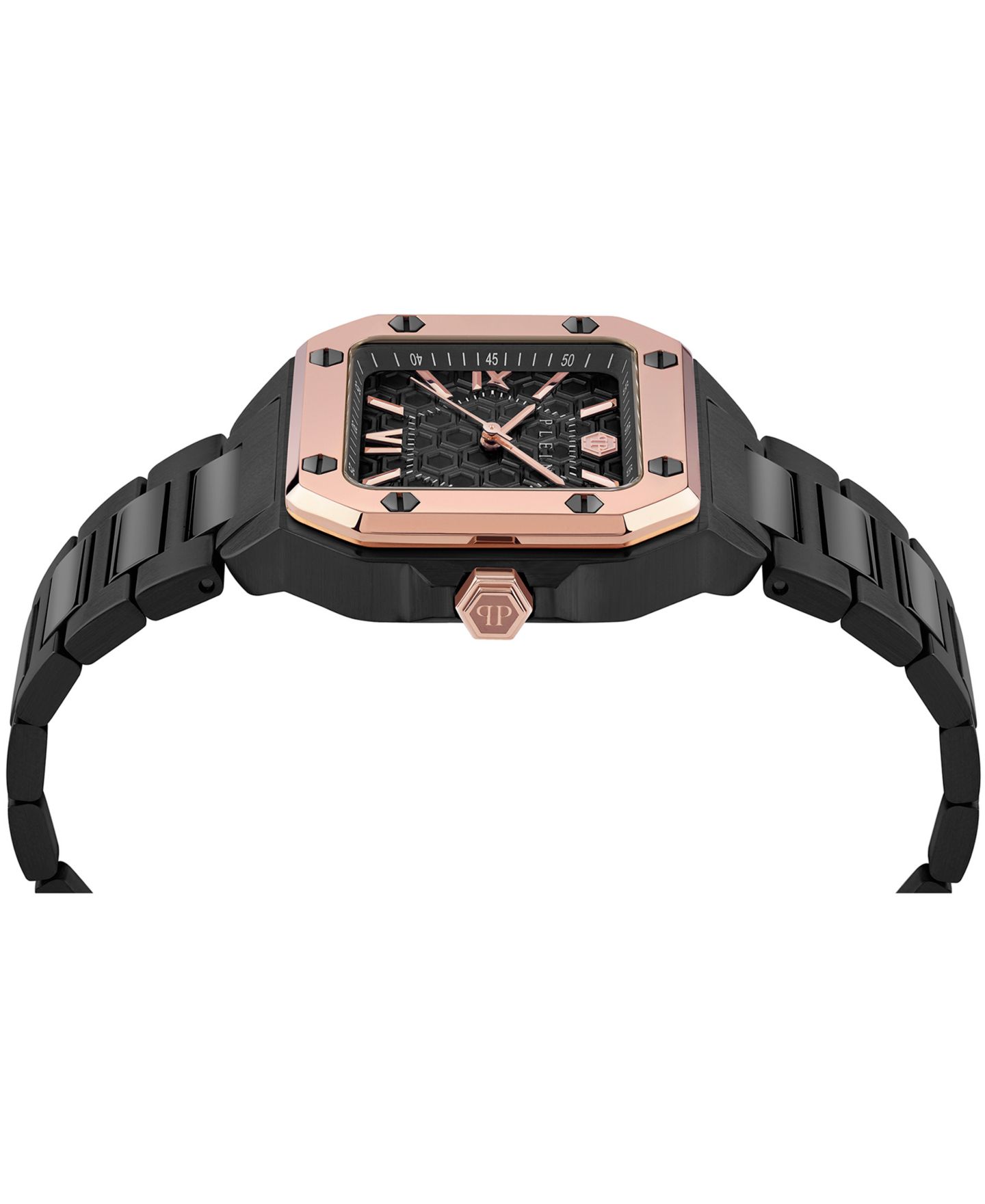Мужские часы Philipp Plein Plein Edge IP Black Stainless Steel Bracelet Watch, 42mm — фото 3